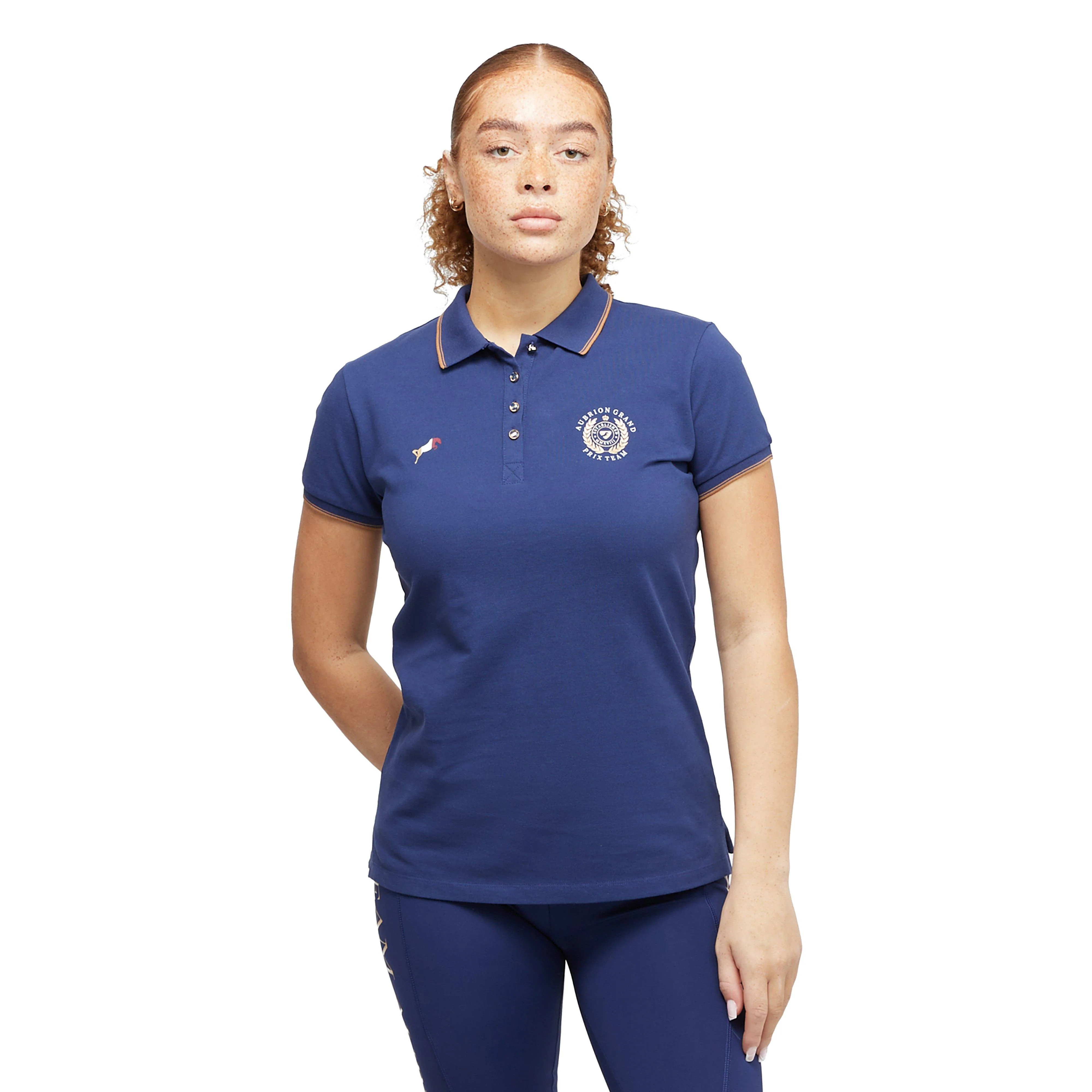 Womens Team Polo Shirt Navy - Image 9