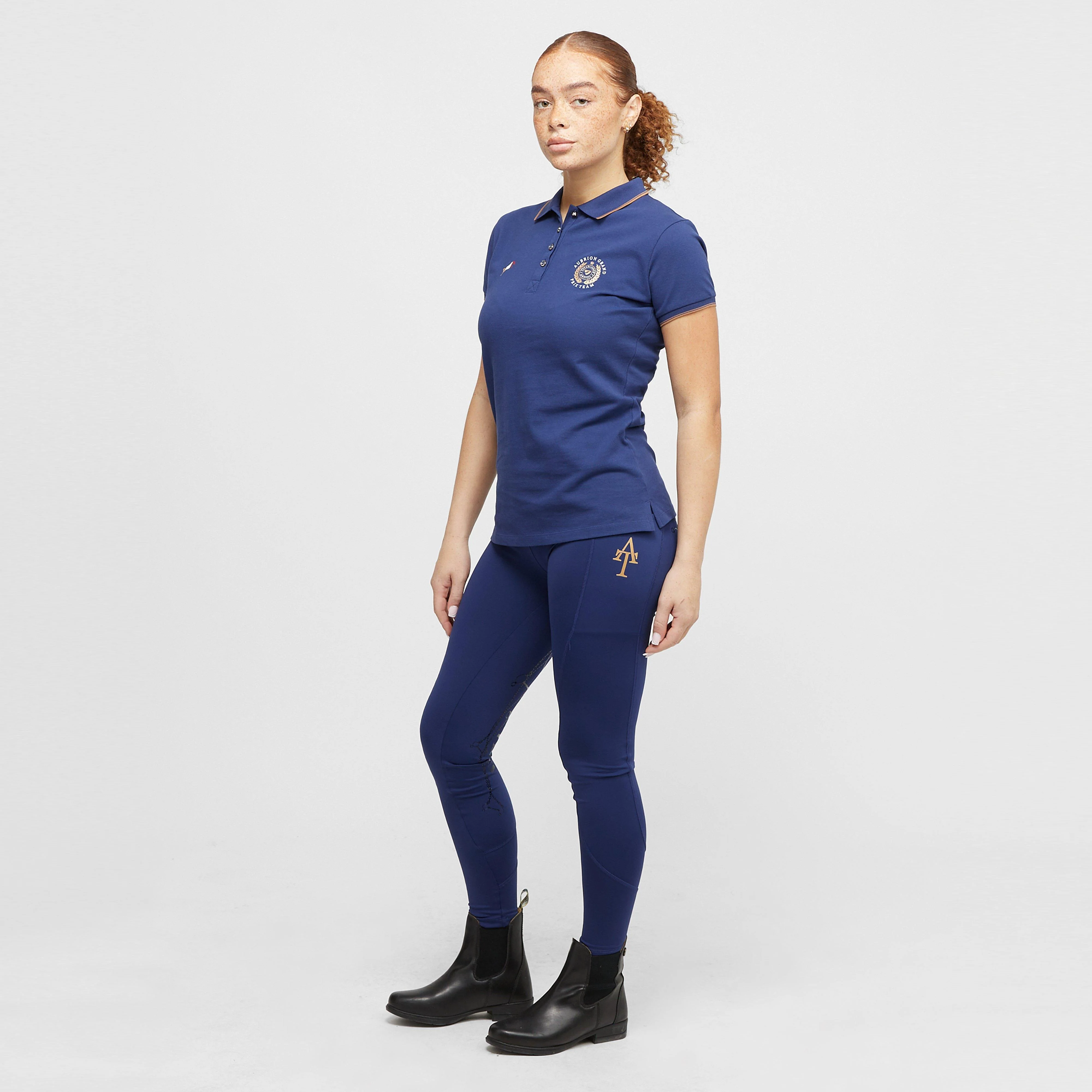Womens Team Riding Tights Navy - Image 3