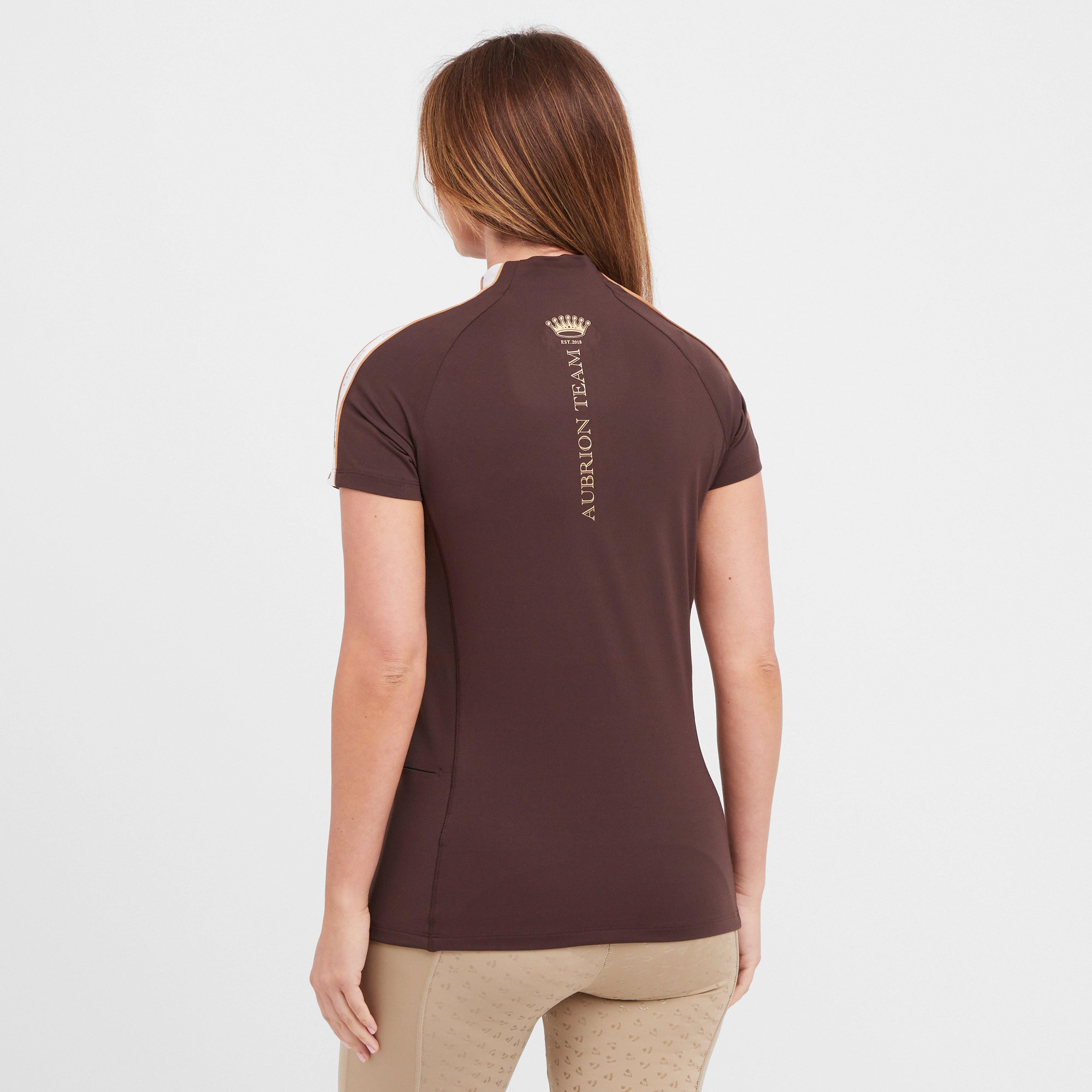 Womens Team Short Sleeved Base Layer Umber - Image 2