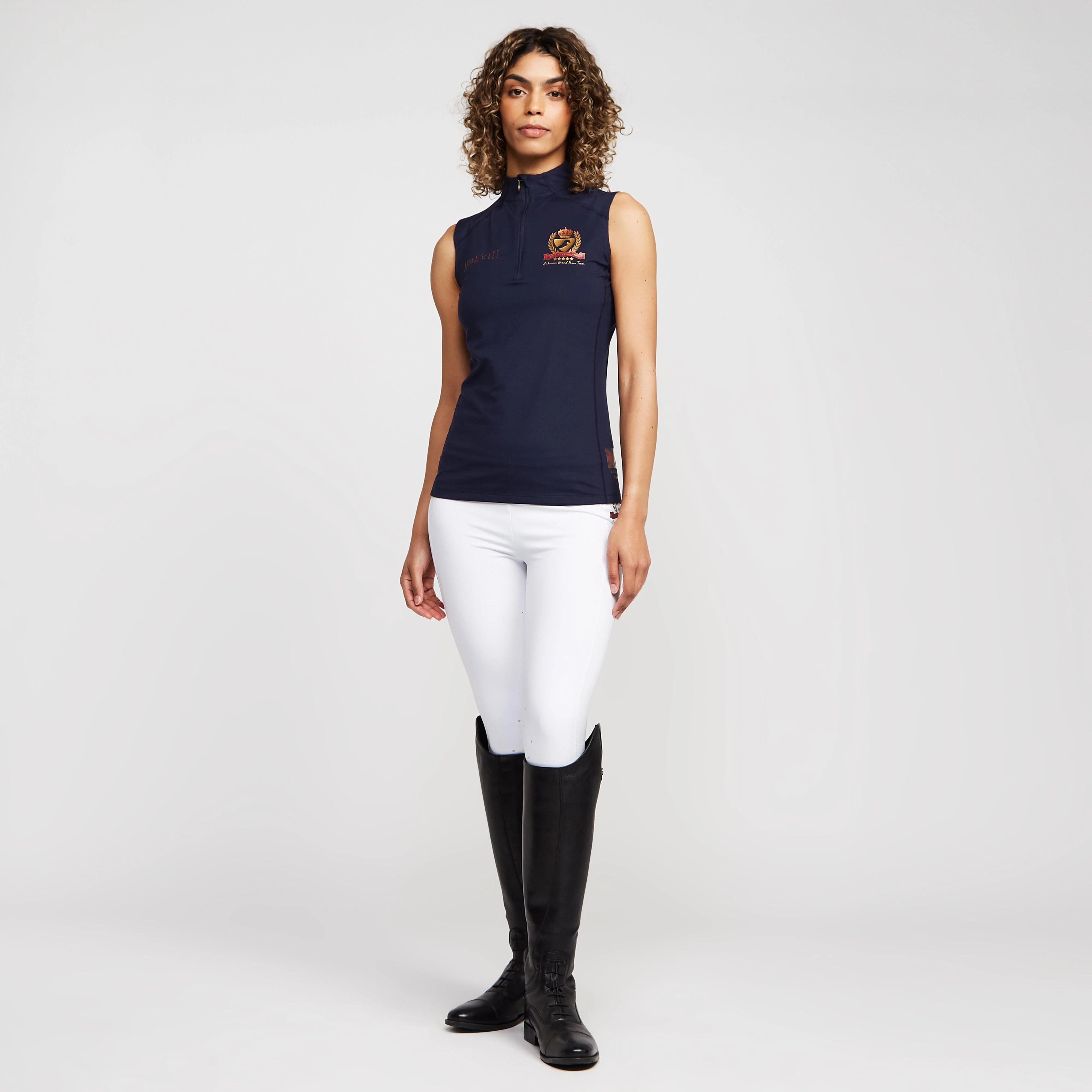 Womens Team Sleeveless Base Layer Navy - Image 3