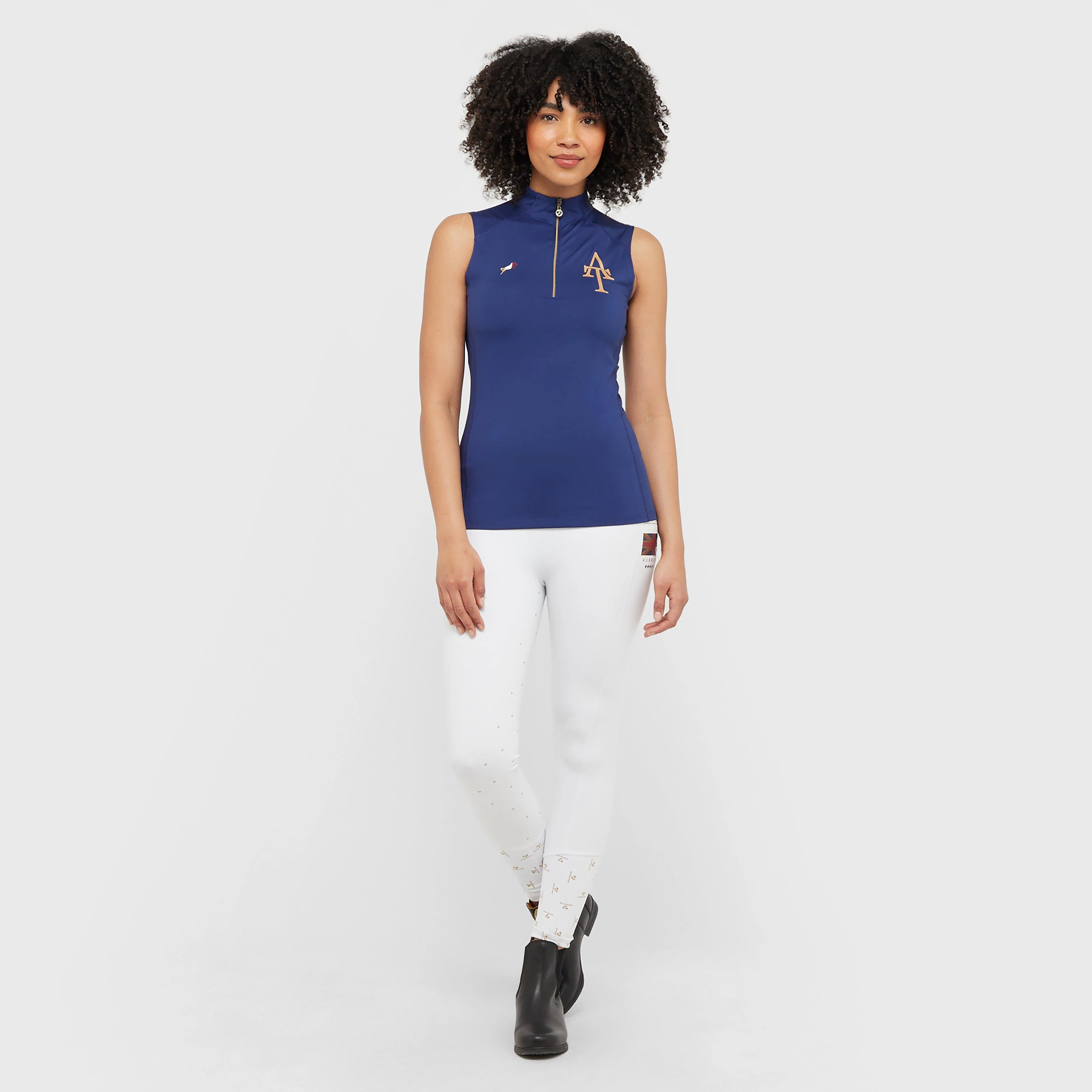 Womens Team Sleeveless Base Layer Navy - Image 3
