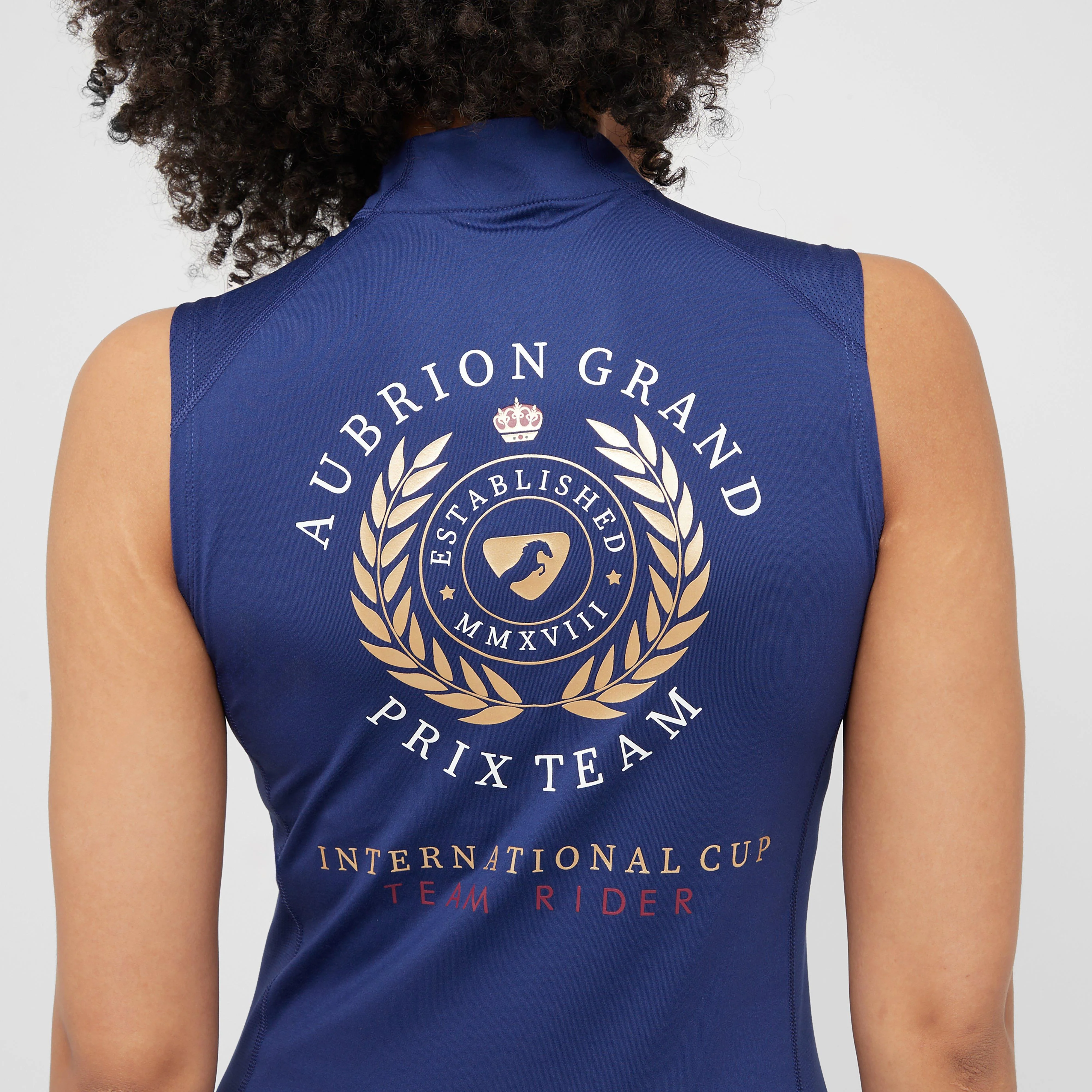 Womens Team Sleeveless Base Layer Navy - Image 5
