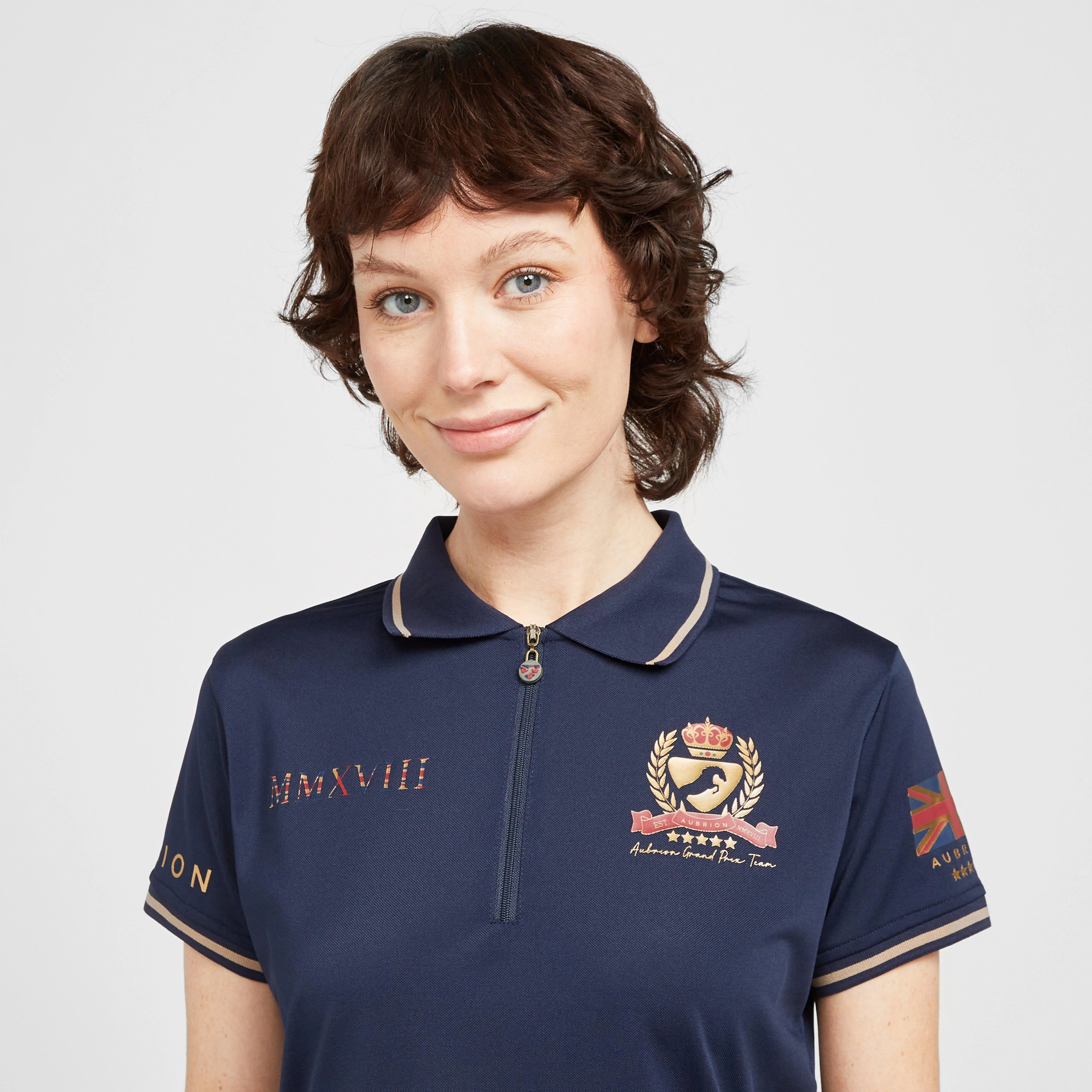 Womens Team Tech Polo Shirt Navy - Image 4