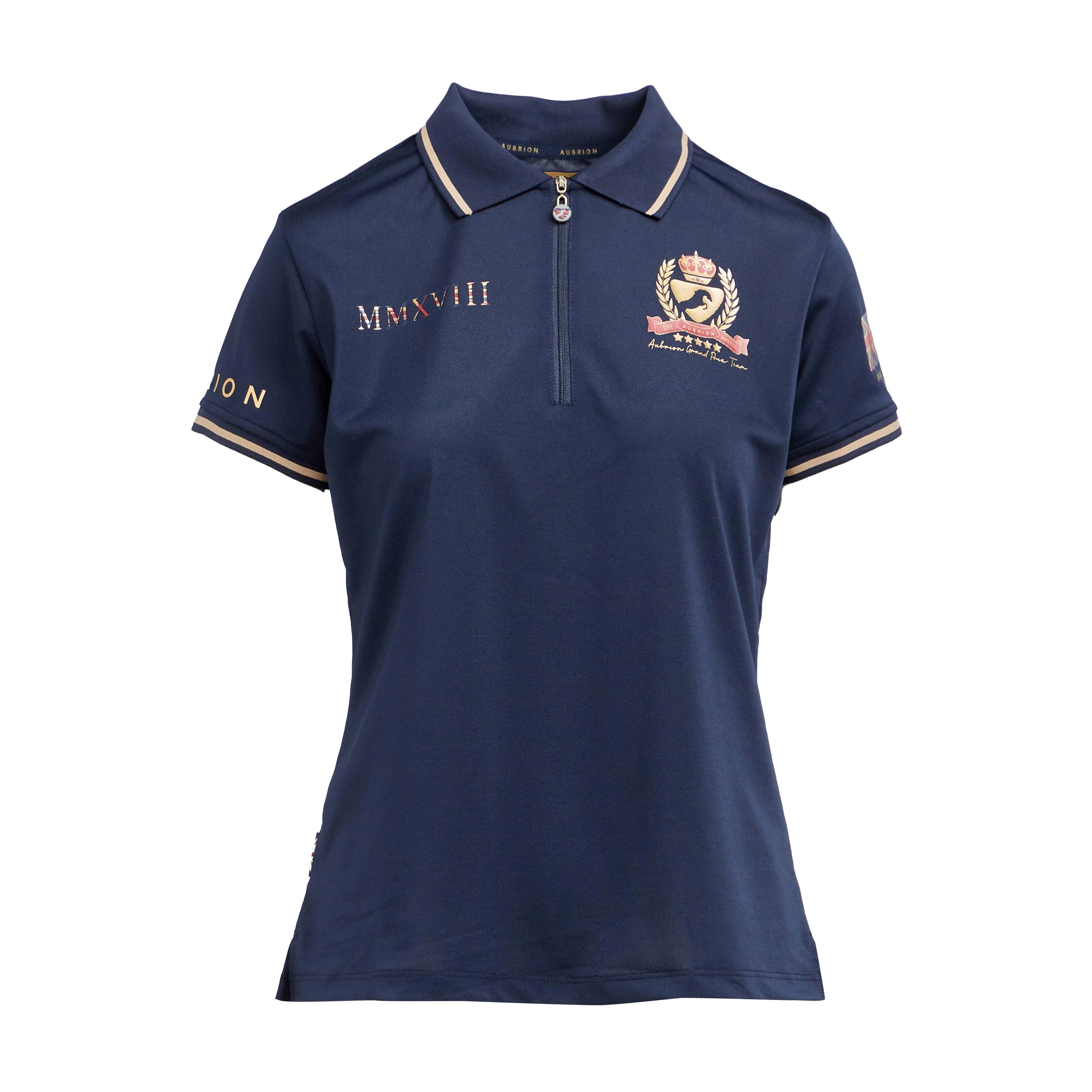 Womens Team Tech Polo Shirt Navy - Image 9