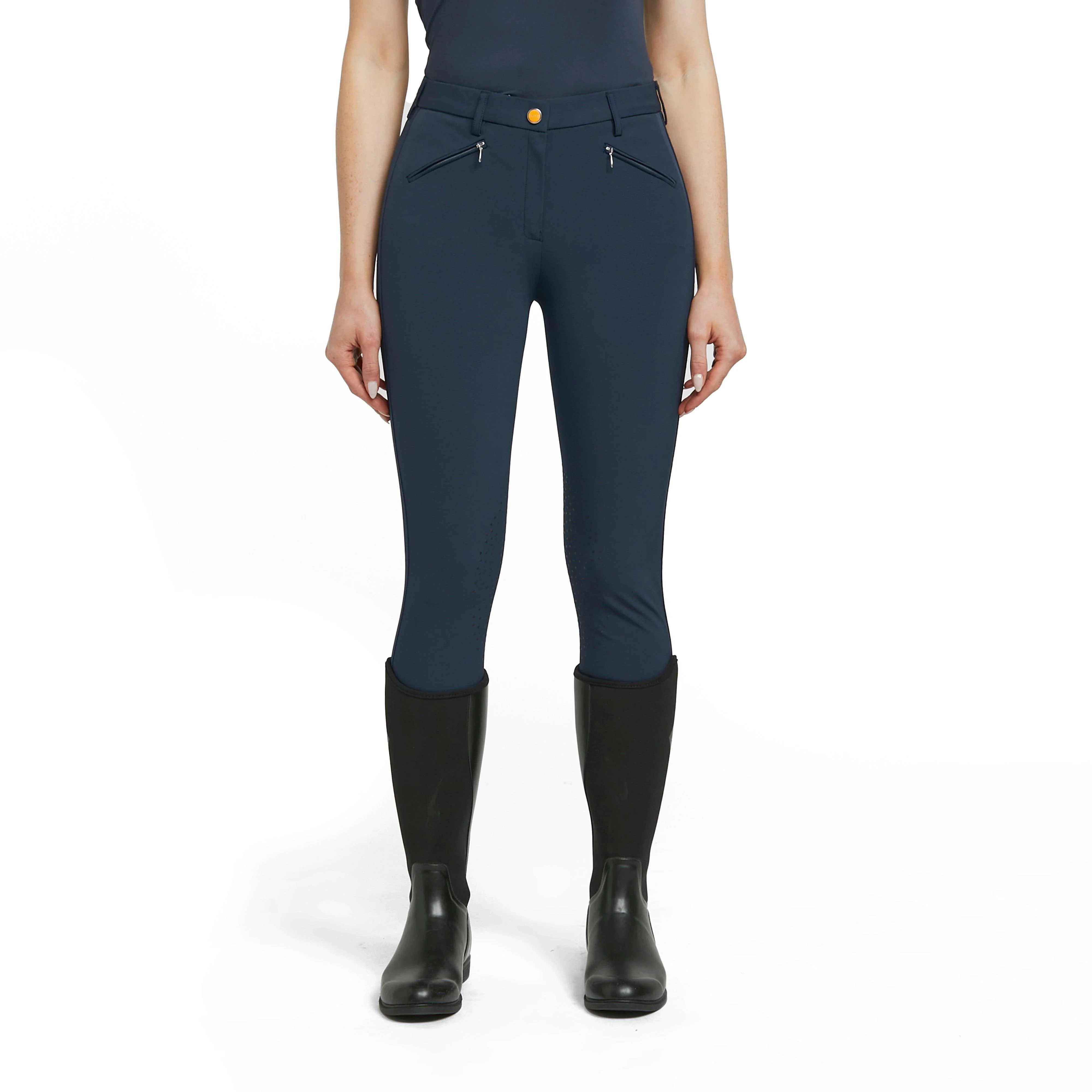 Womens Thompson Knee Patch Breeches Navy - Image 6