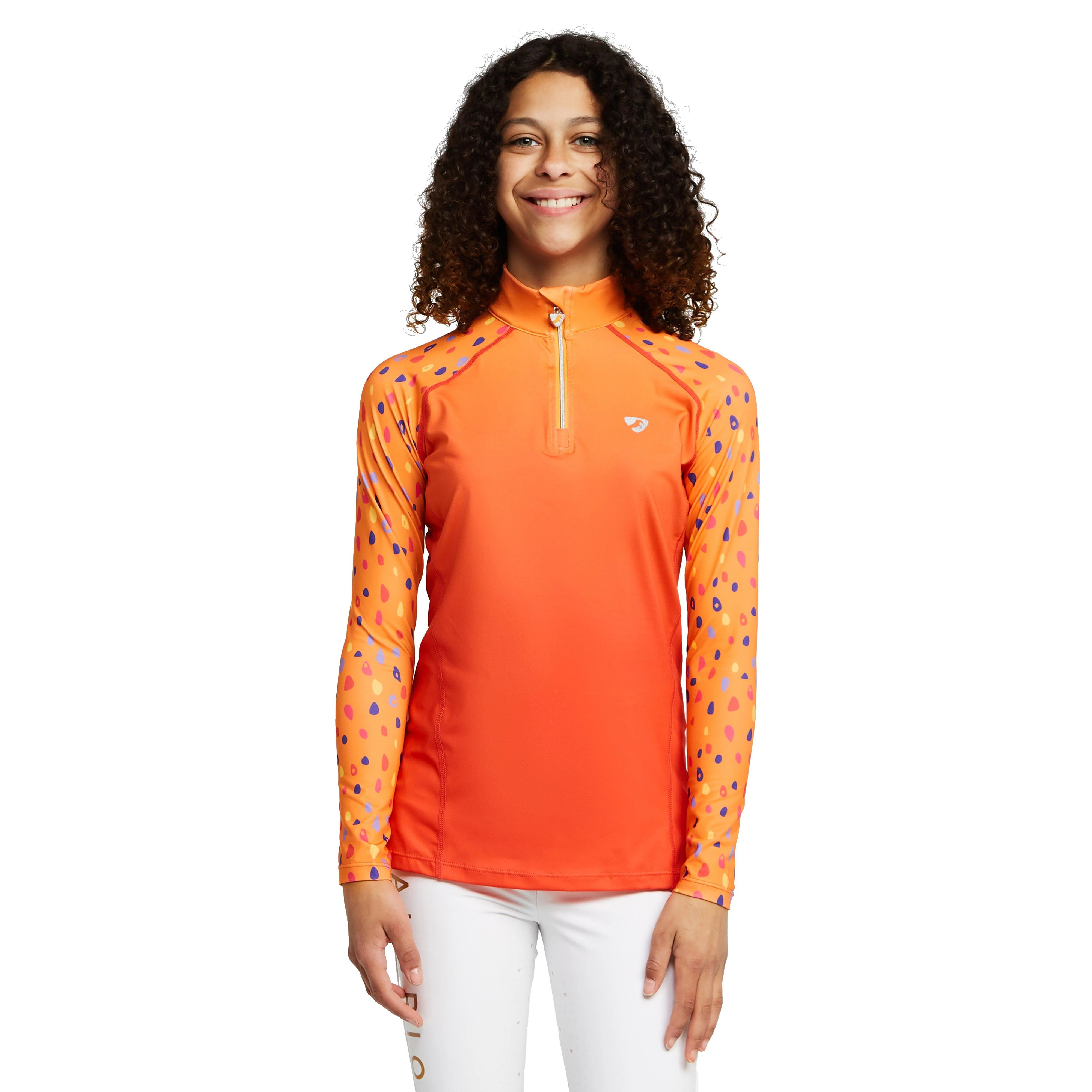 Young Rider Hyde Park Cross Country Shirt Orange Spot - Image 9