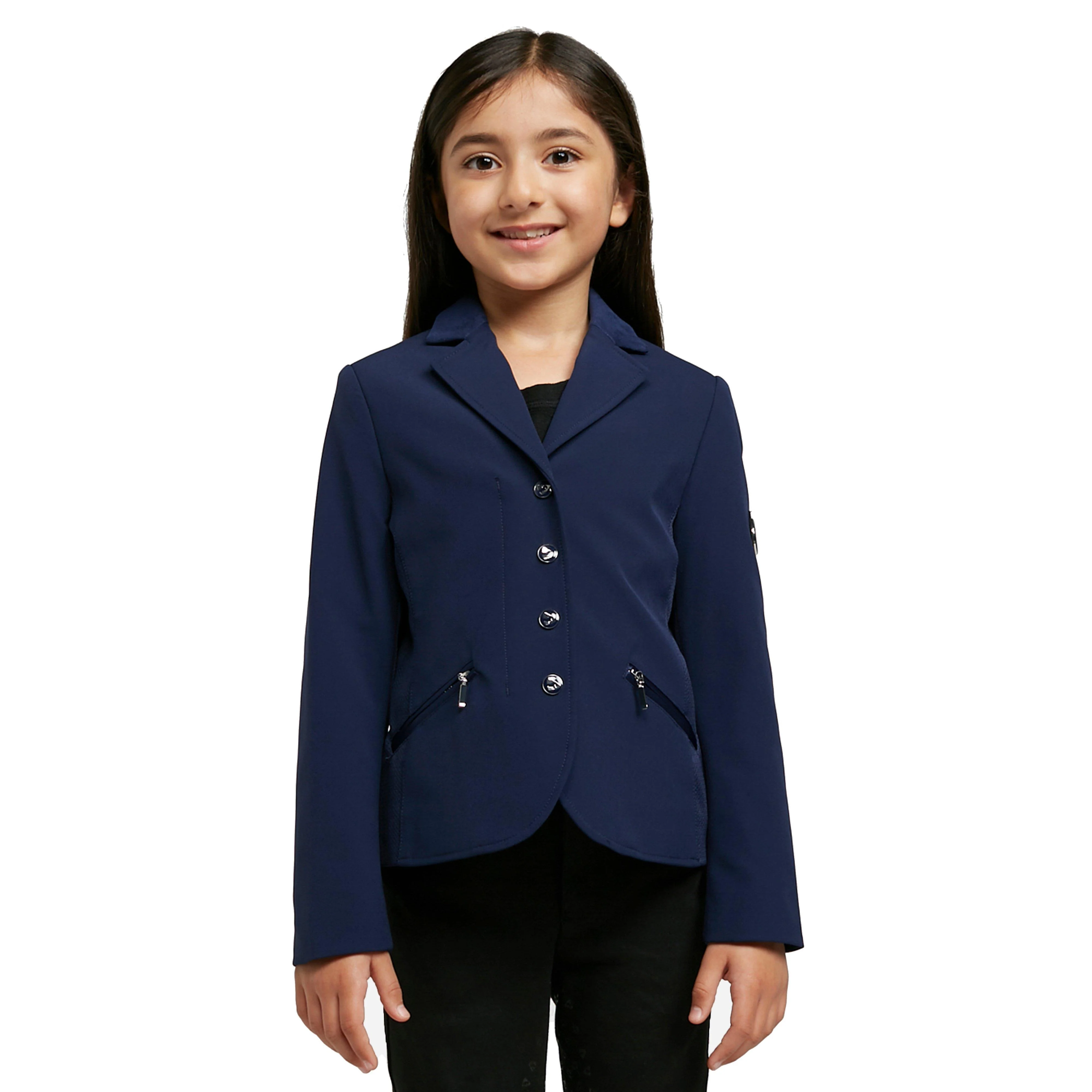 Young Rider Oxford Show Jacket Navy - Image 9