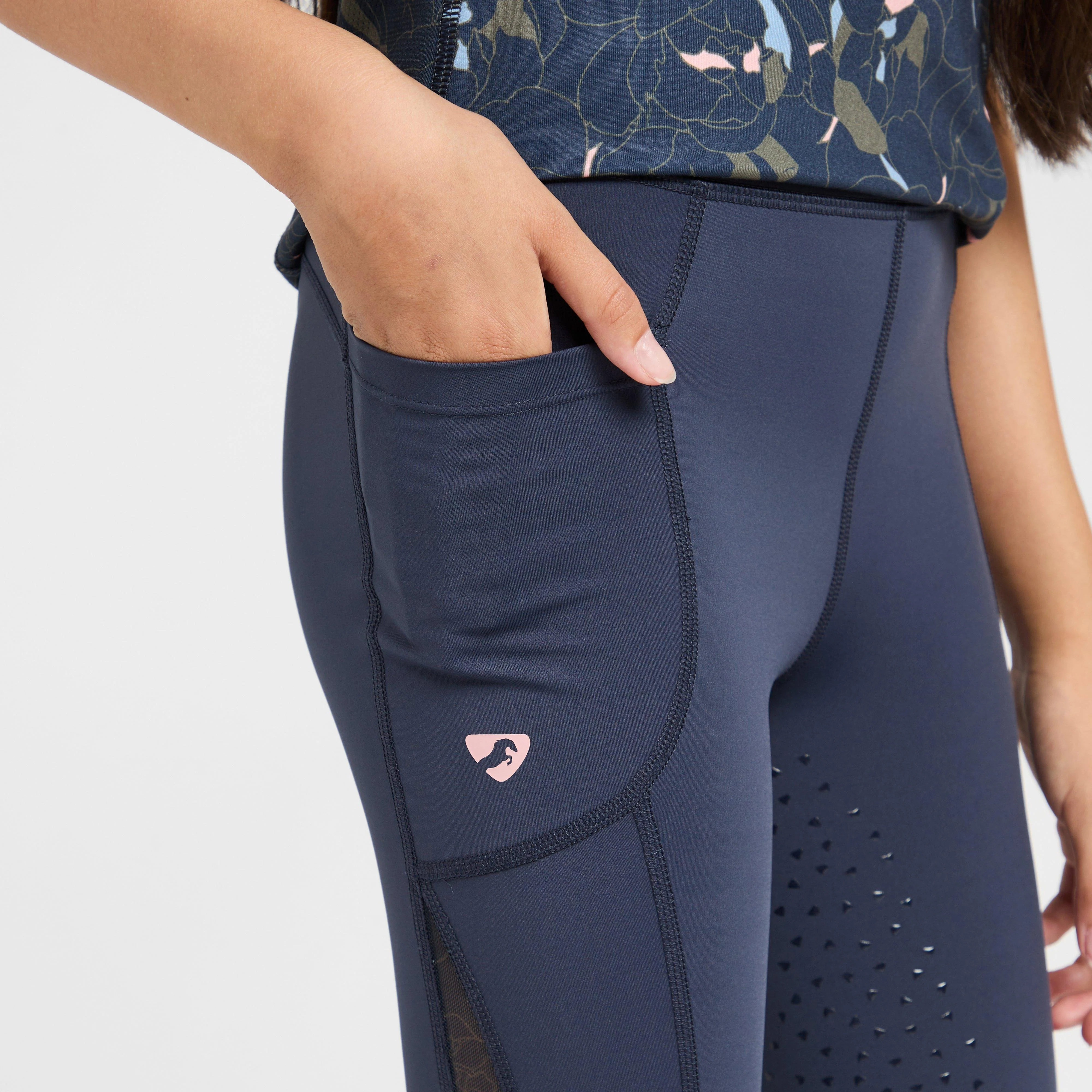Young Rider Rhythm Riding Tights Navy - Image 4