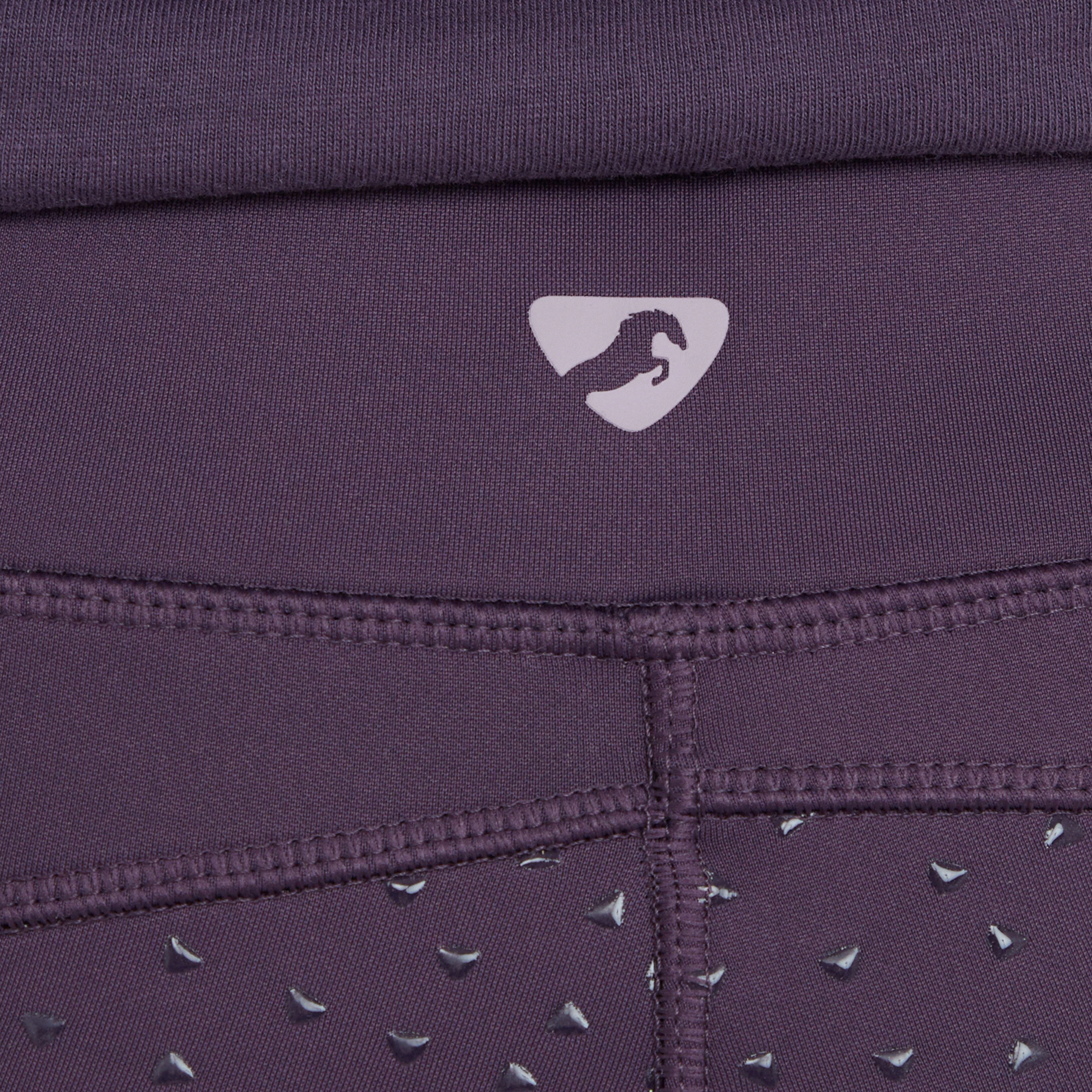 Young Rider Shield Winter Riding Tights Purple - Image 6