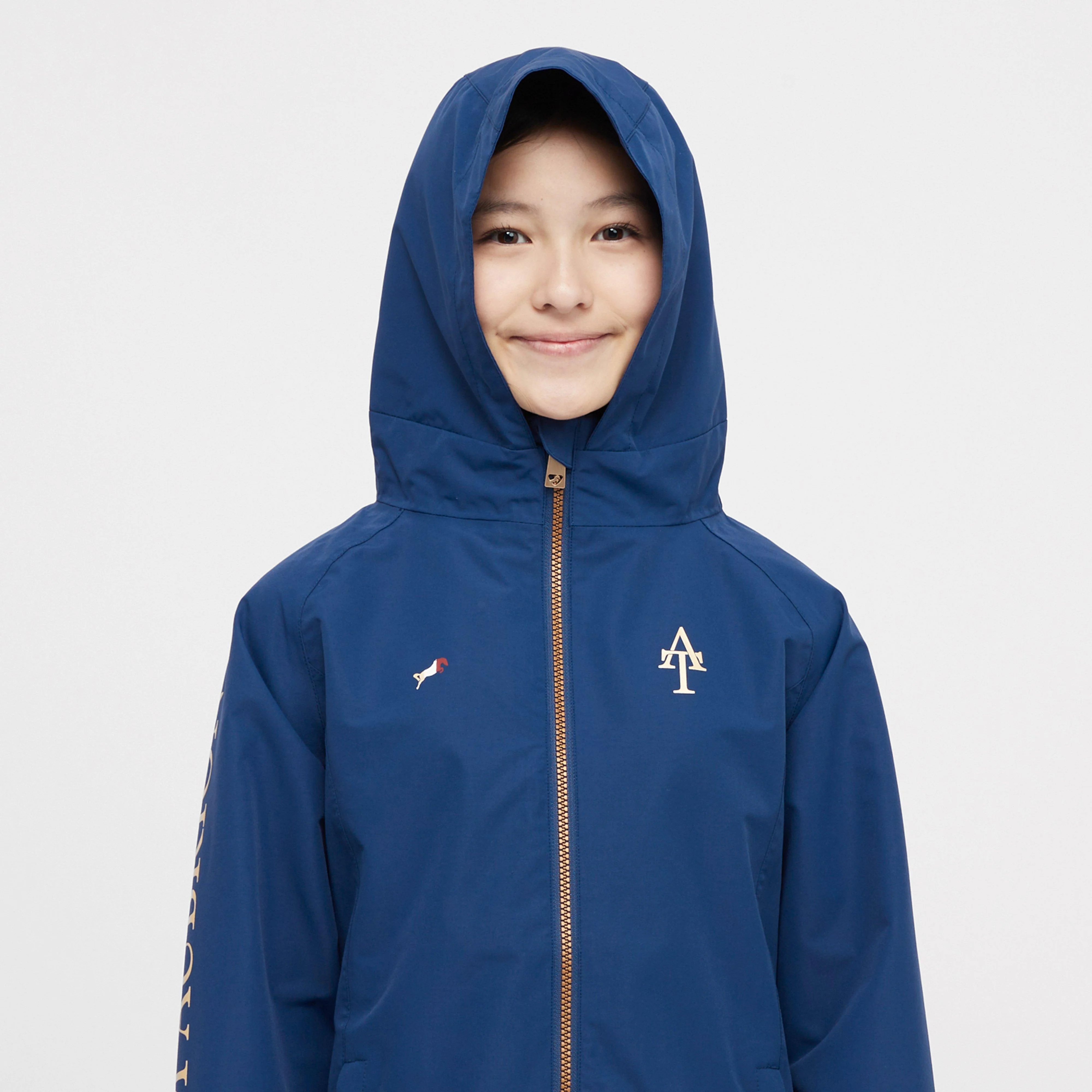 Young Rider Team Waterproof Jacket Navy - Image 4