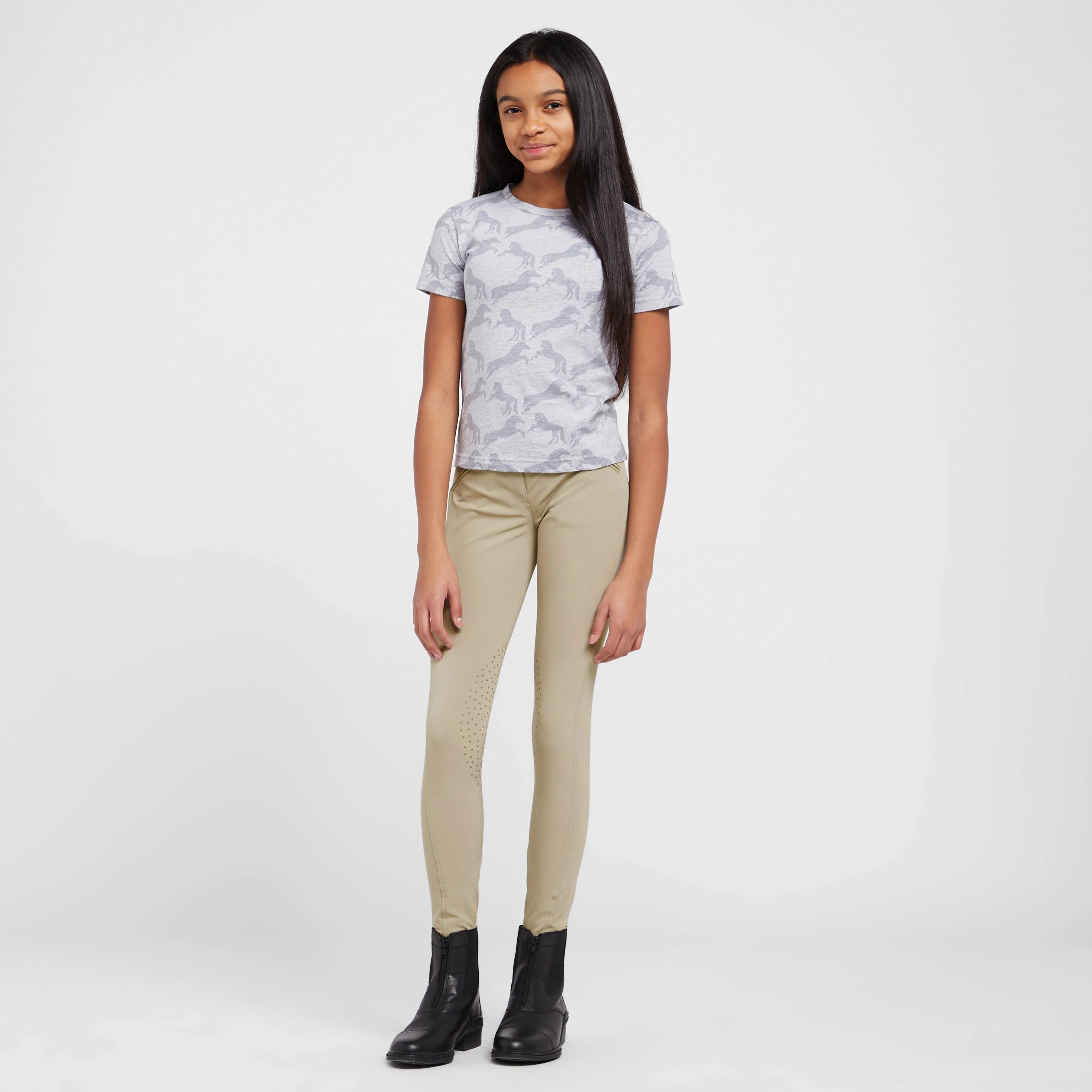Young Rider Thompson Knee Patch Breeches Beige - Image 3