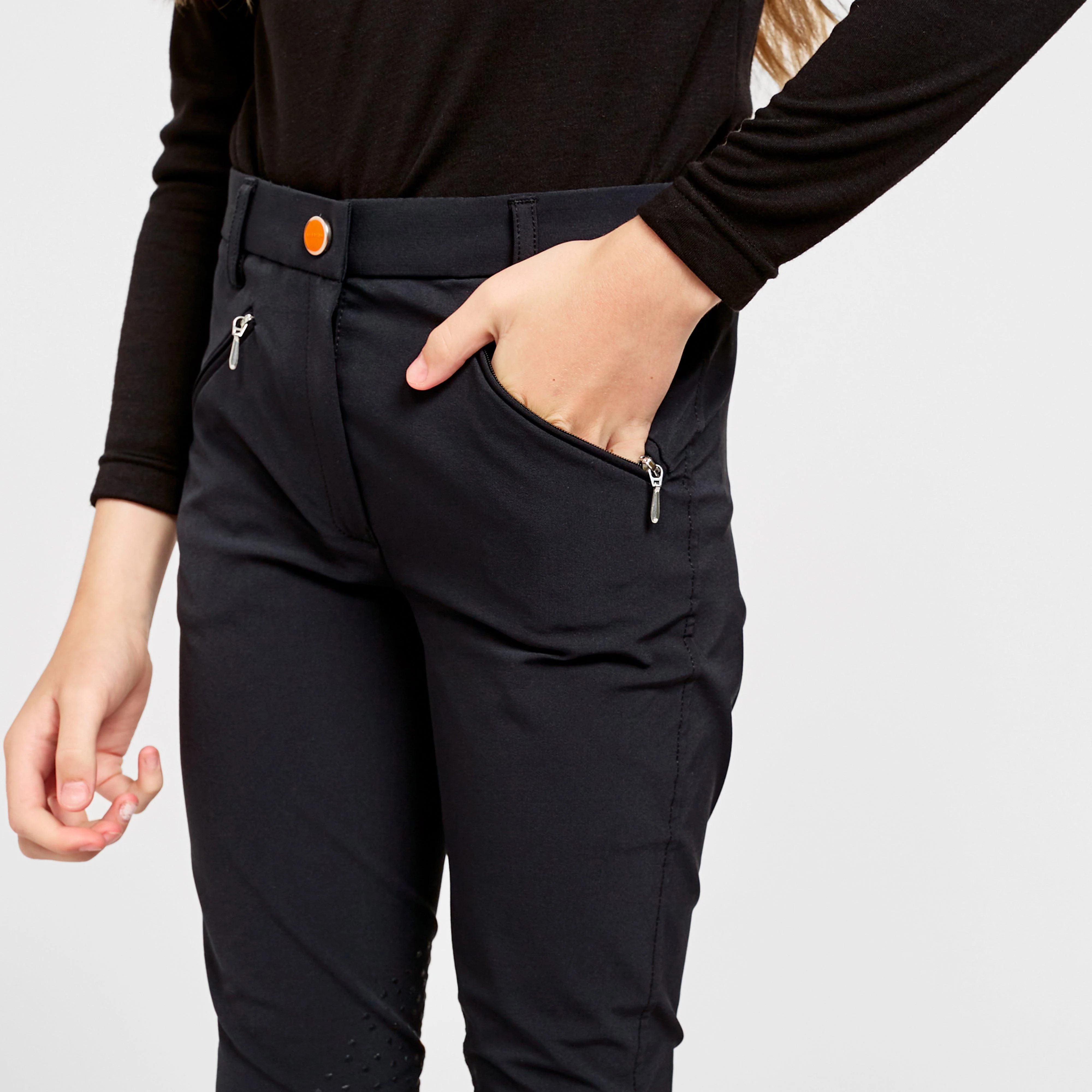 Young Rider Thompson Knee Patch Breeches Black - Image 4