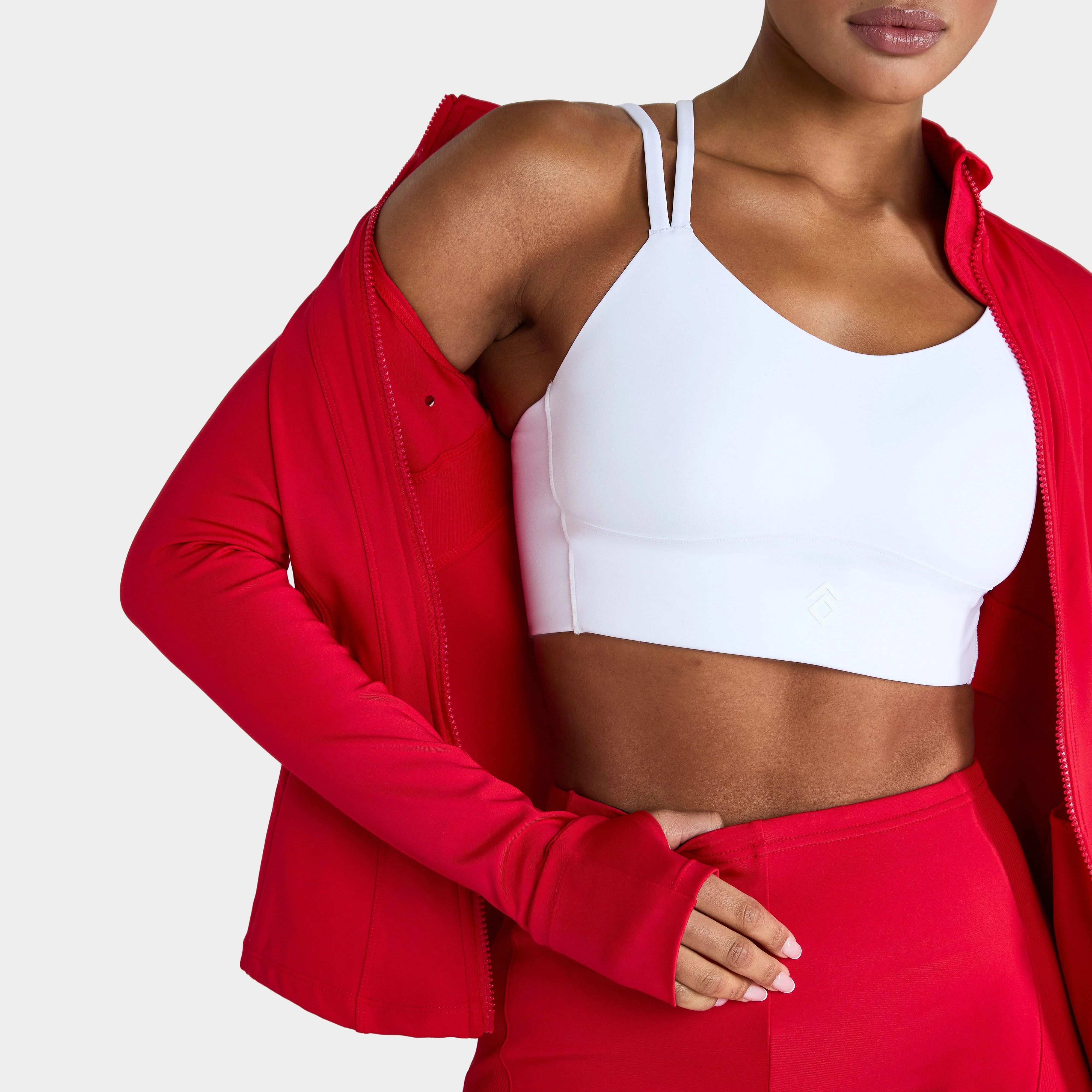 Women’s Core Fitted Jacket Crimson - Image 3
