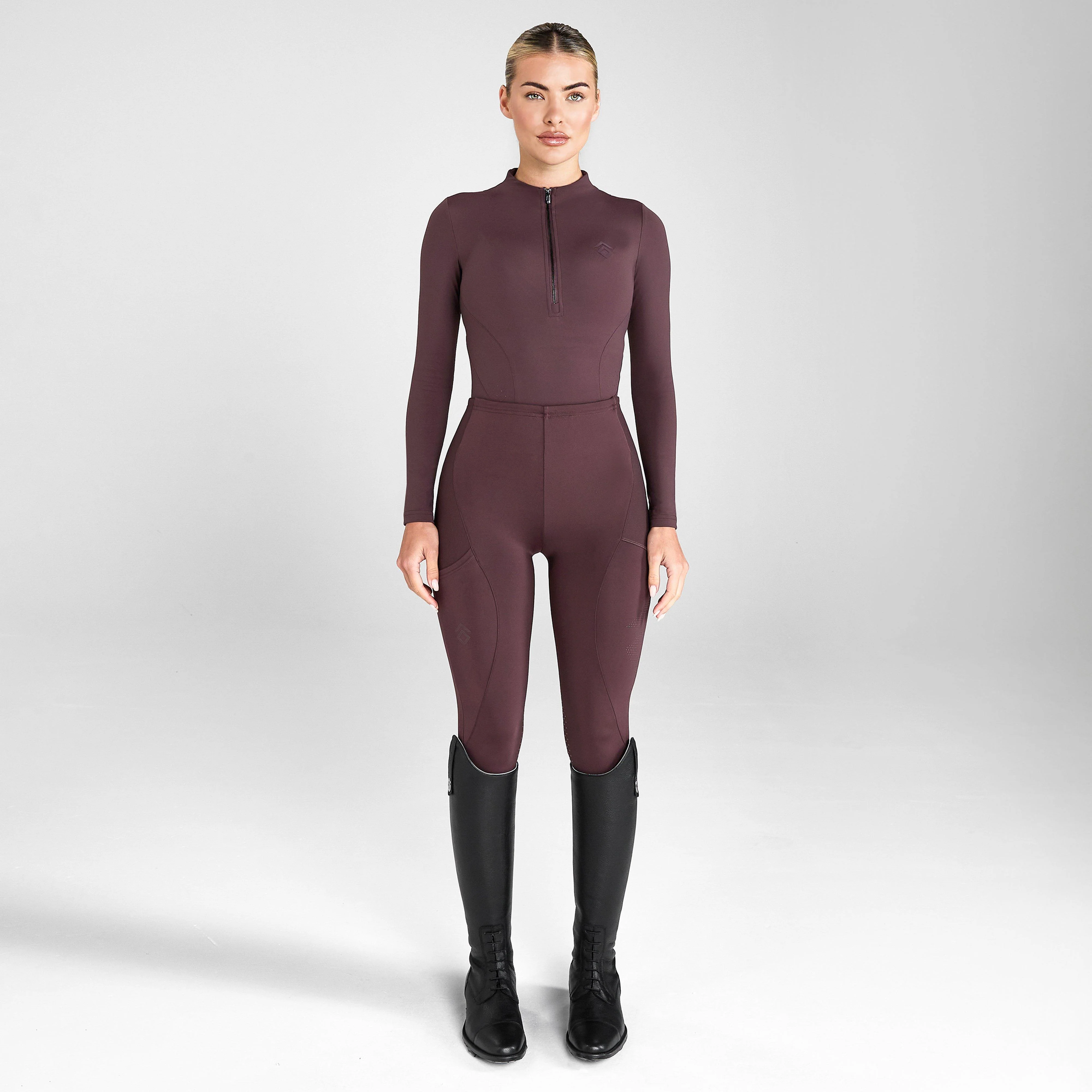 Womens Core Full Seat Leggings Mauve - Image 4