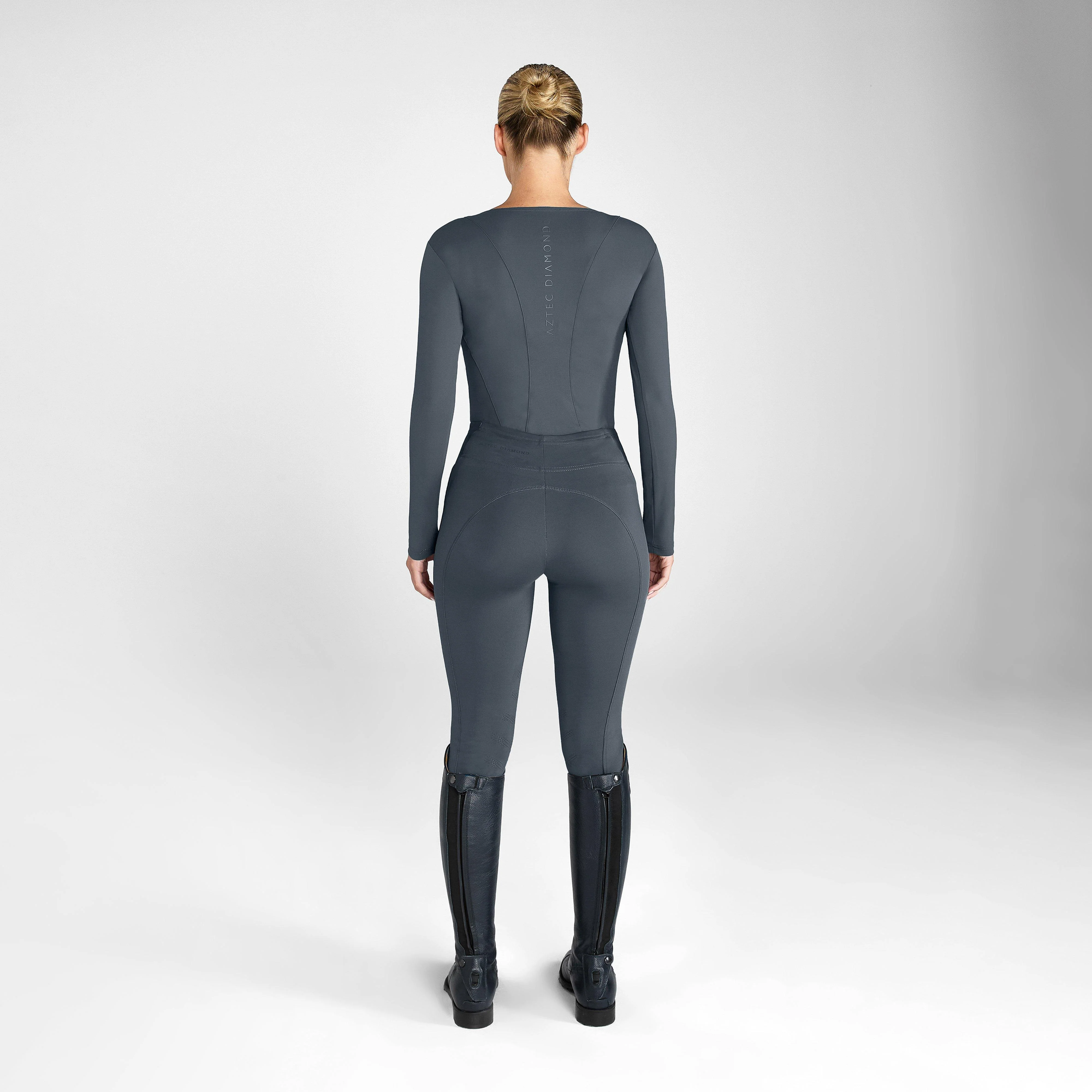 Womens Core Knee Patch Leggings Petrol - Image 6