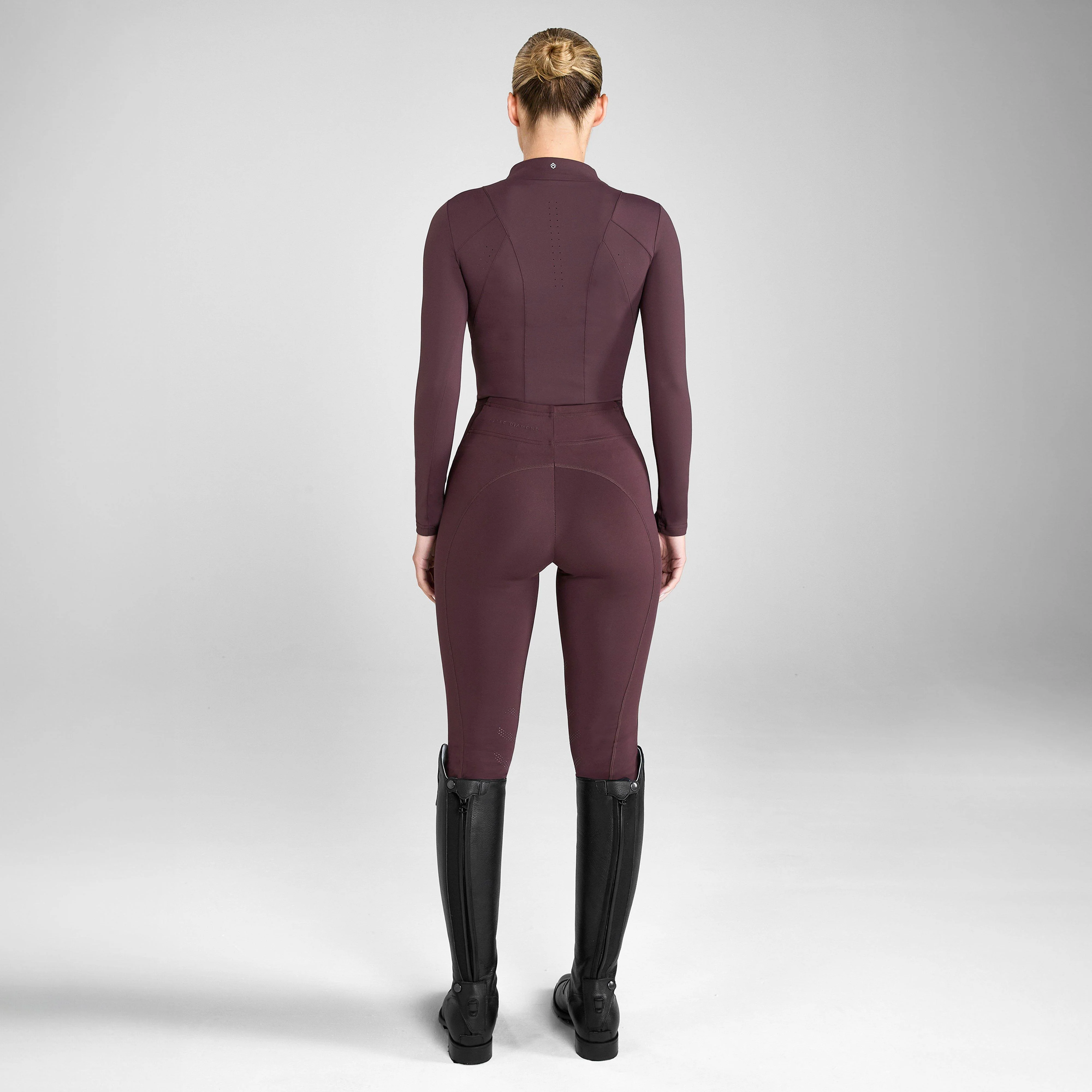 Womens Core Long Sleeve Base Layer Mauve - Image 5