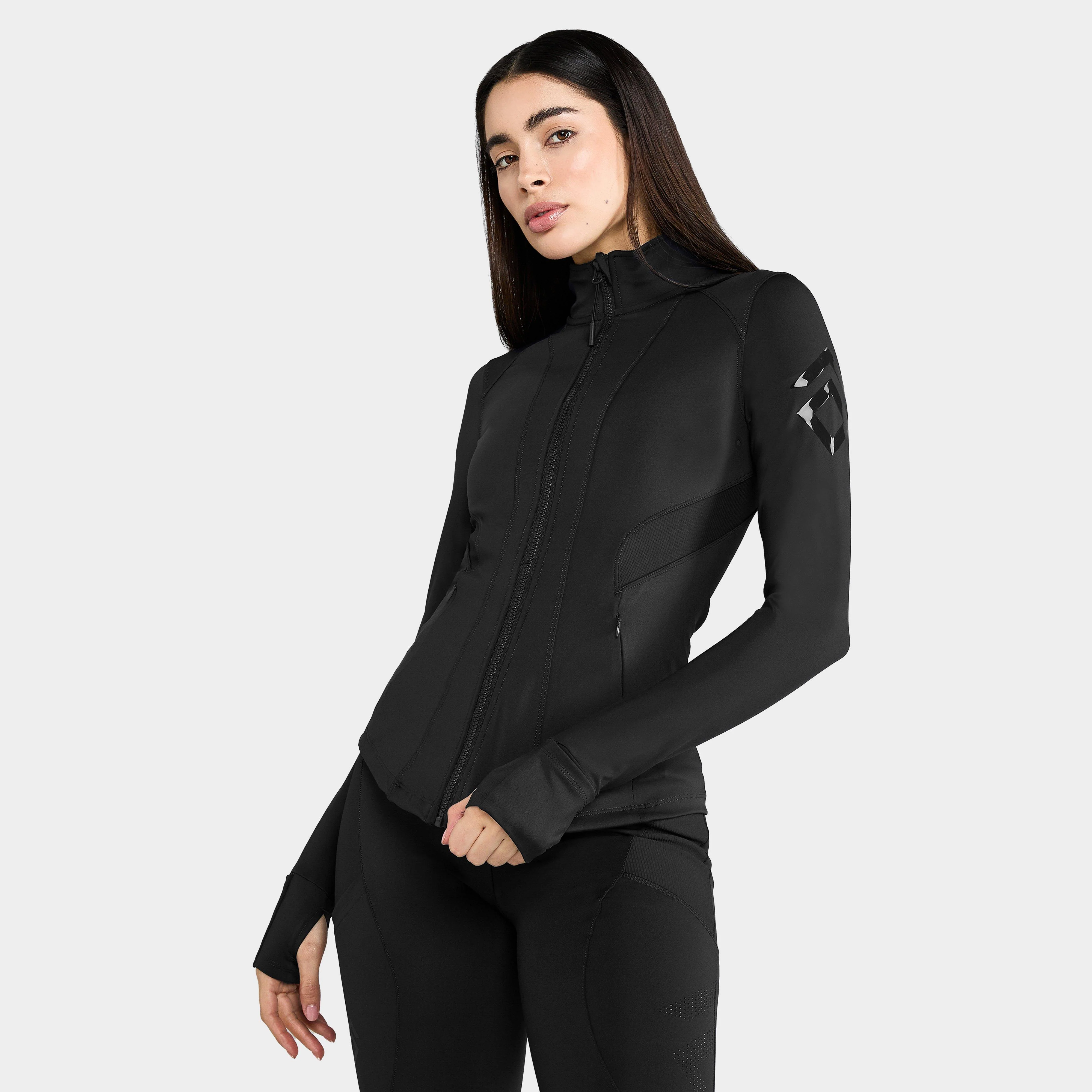 Womens Fitted Jacket Black - Image 3
