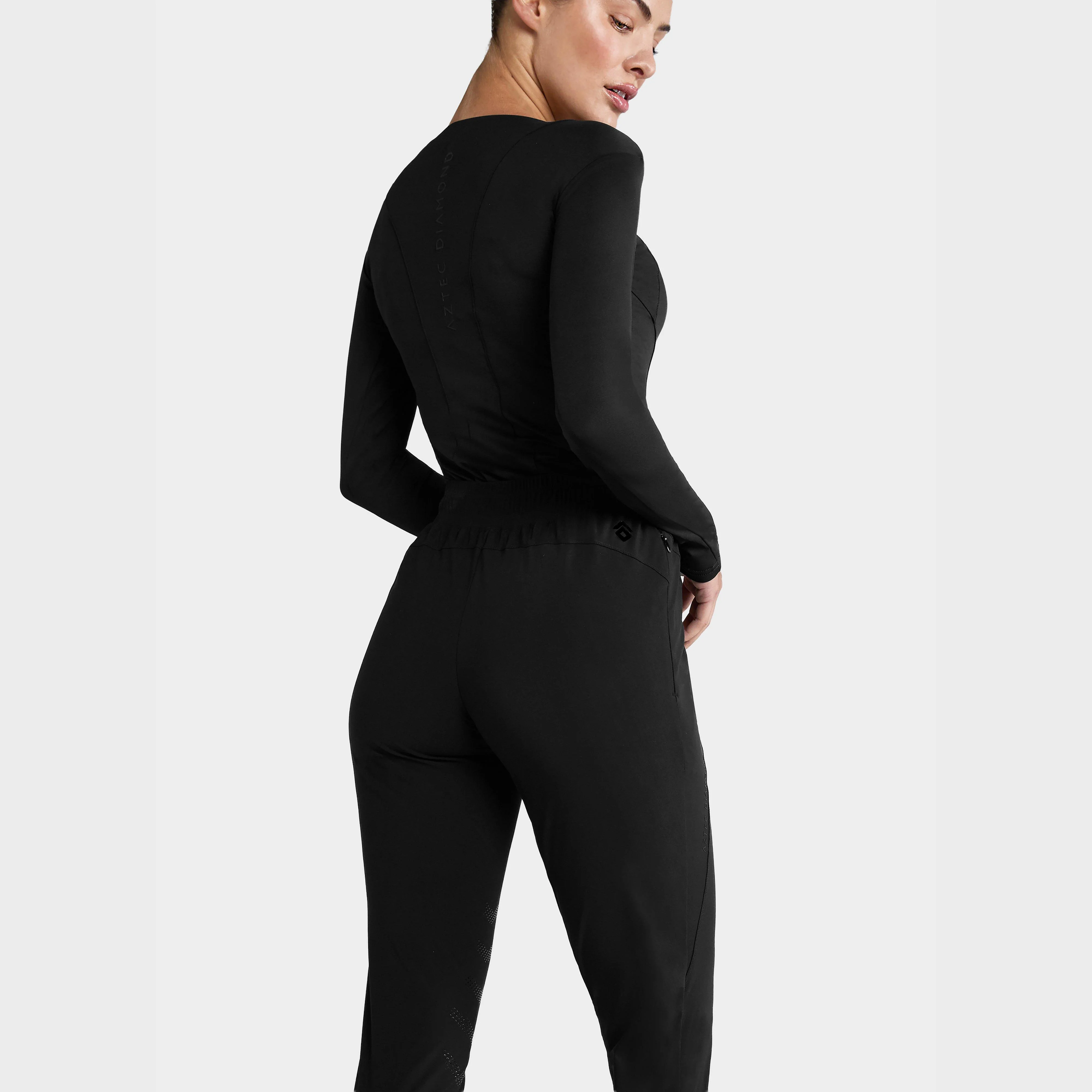 Women’s Knee Grip Training Pants Black - Image 3
