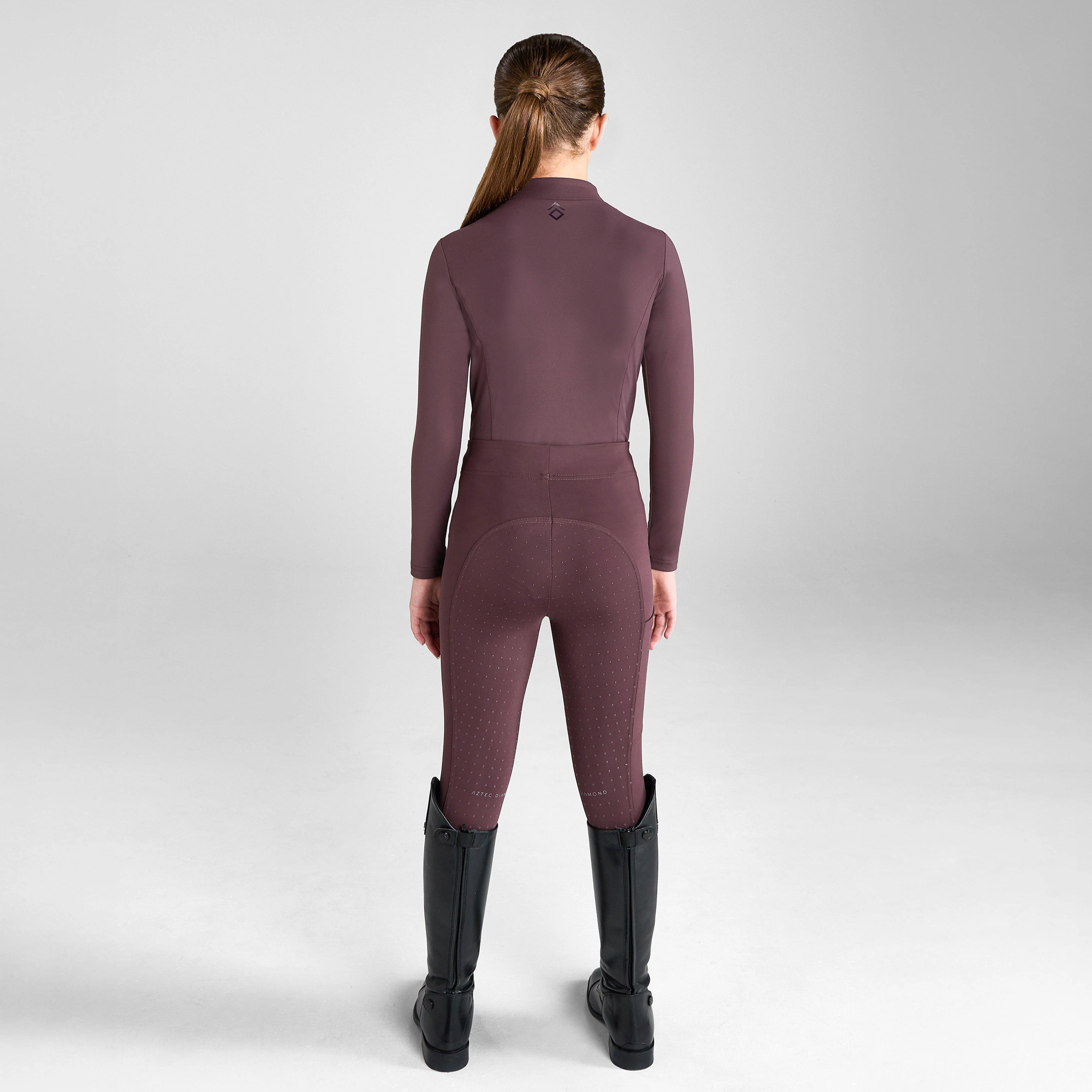 Young Rider Full Seat Leggings Deep Mauve - Image 5