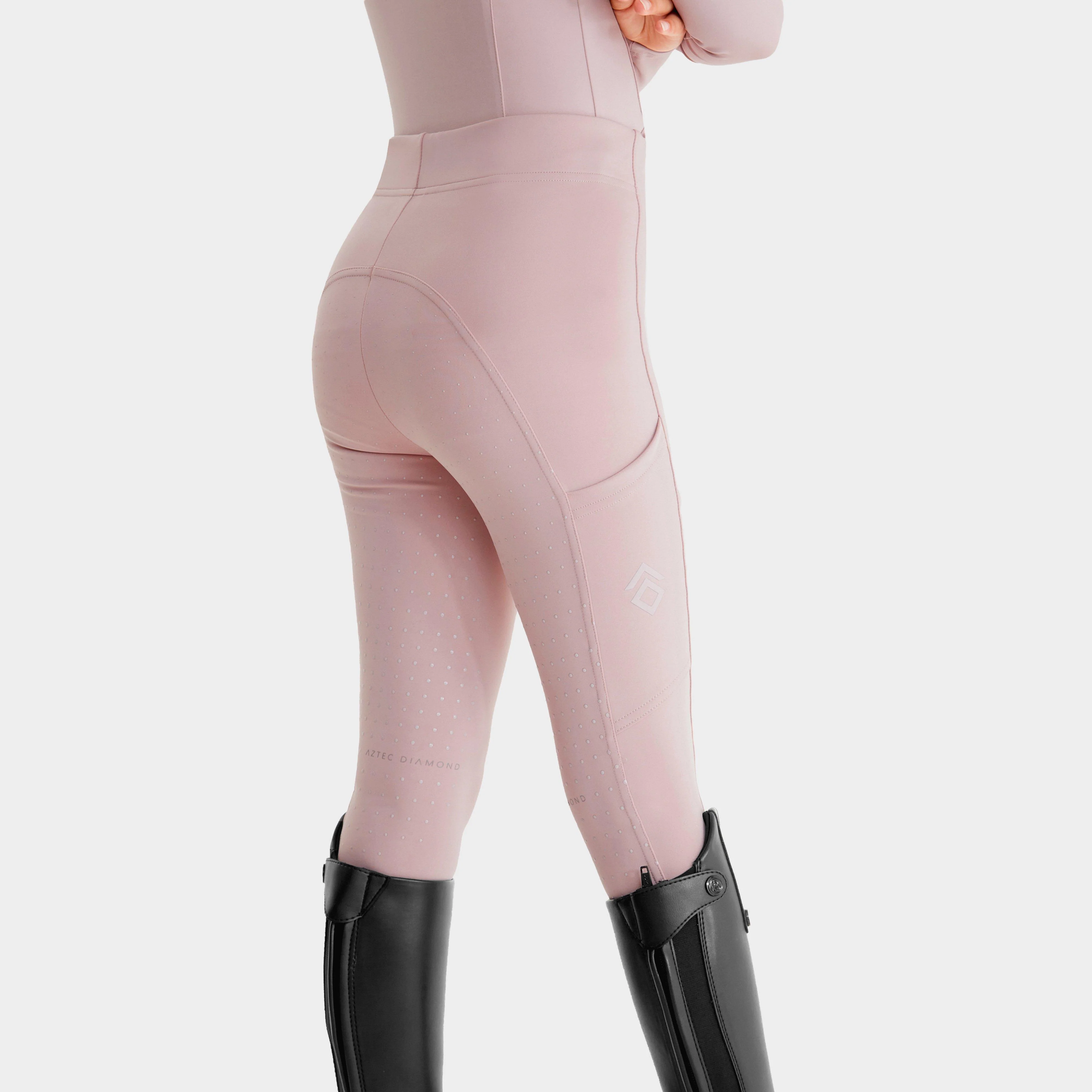 Young Rider Full Seat Leggings Pink - Image 2
