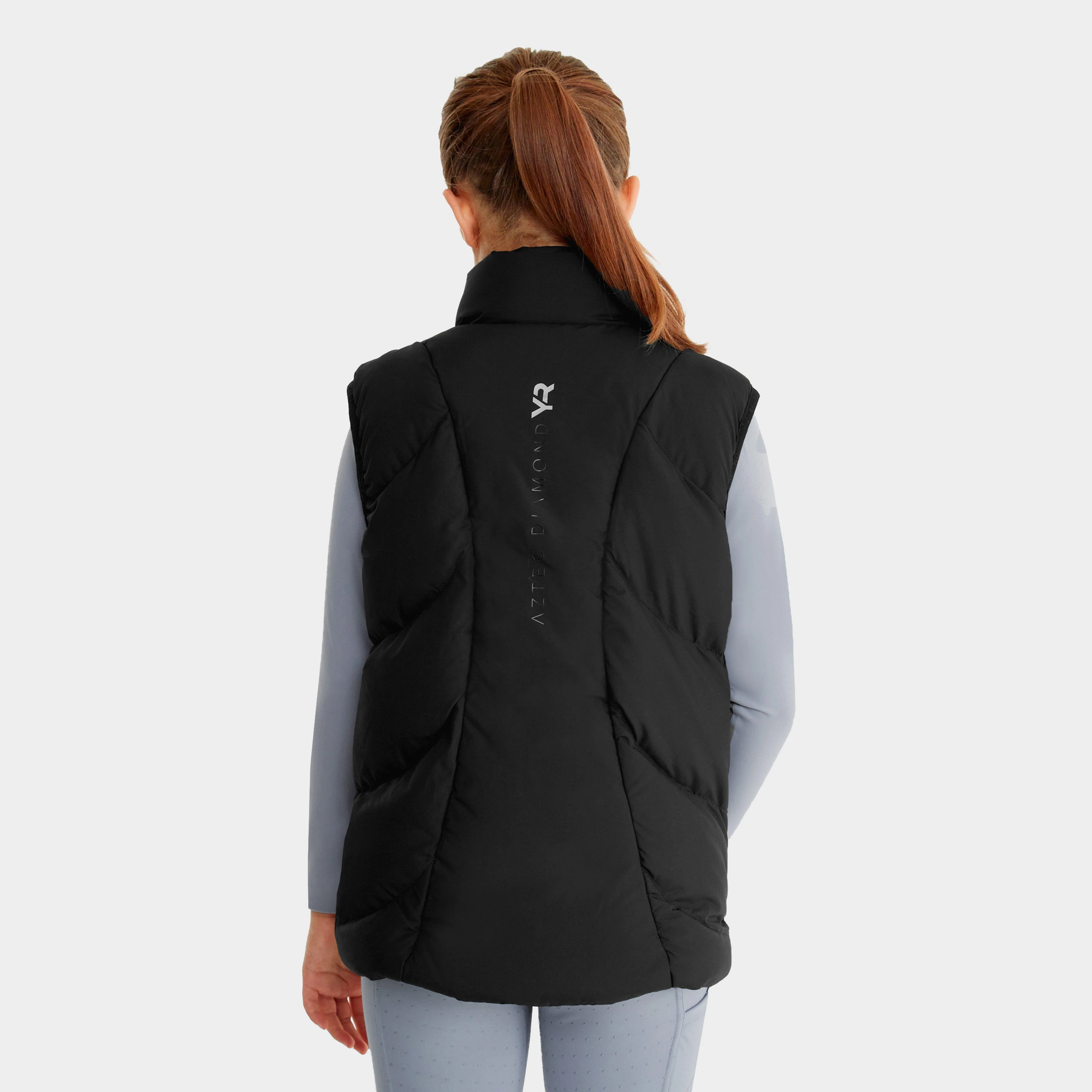 Young Rider Puffer Gilet Black - Image 2