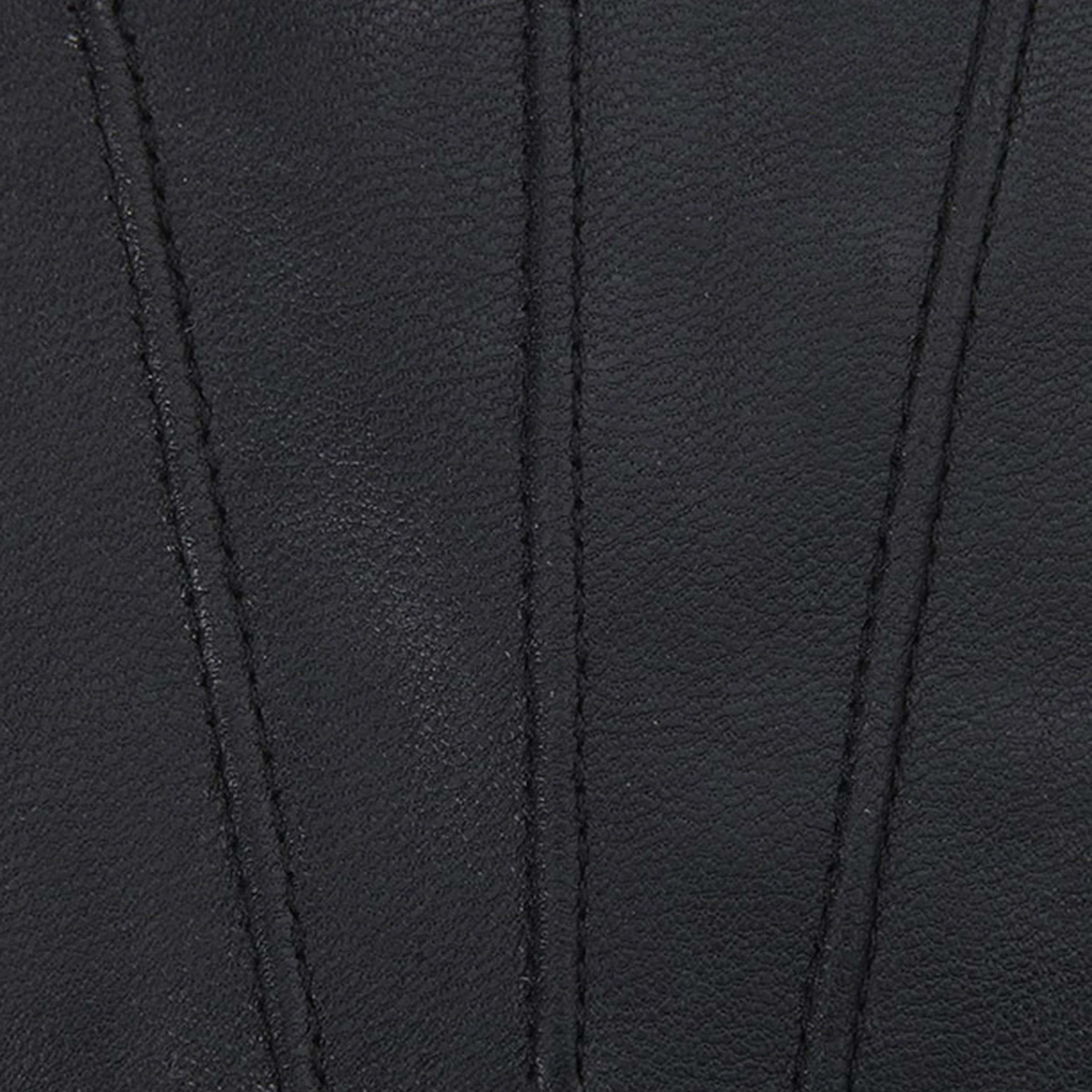 Adults Insulated Burnished Leather Gloves Black - Image 5