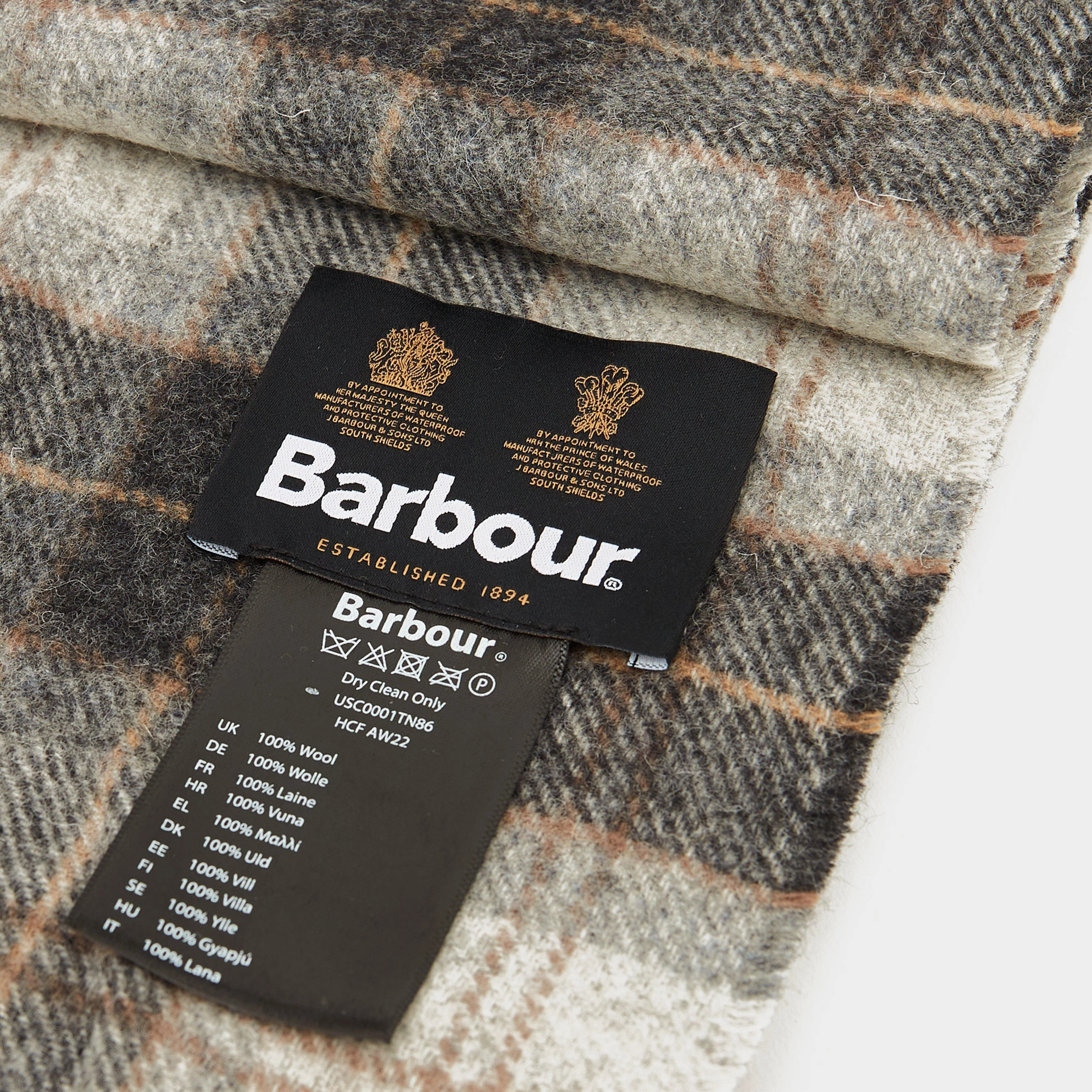 Adults Tartan Lambswool Scarf Greystone - Image 3