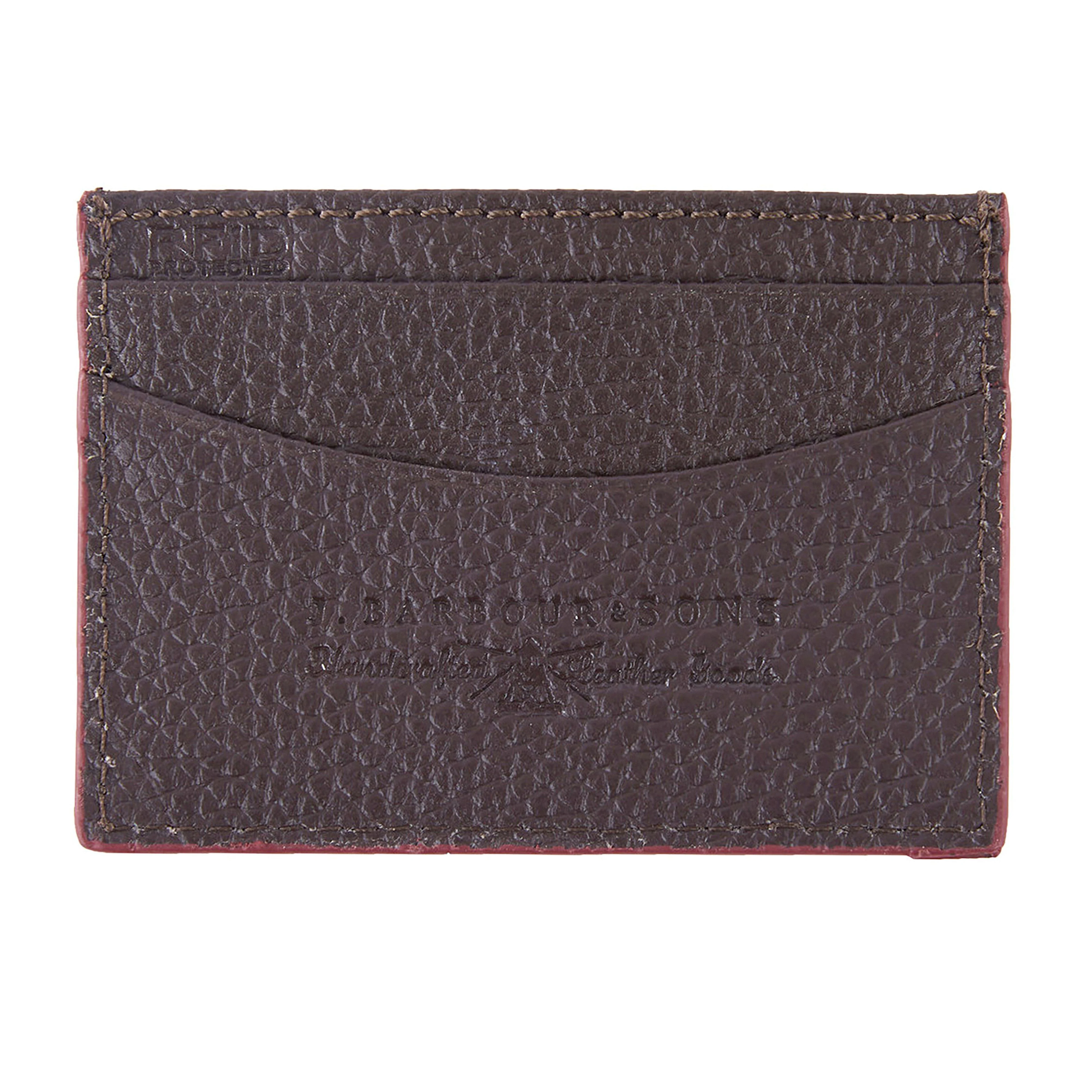 Grain Leather Card Holder Dark Brown - Image 4