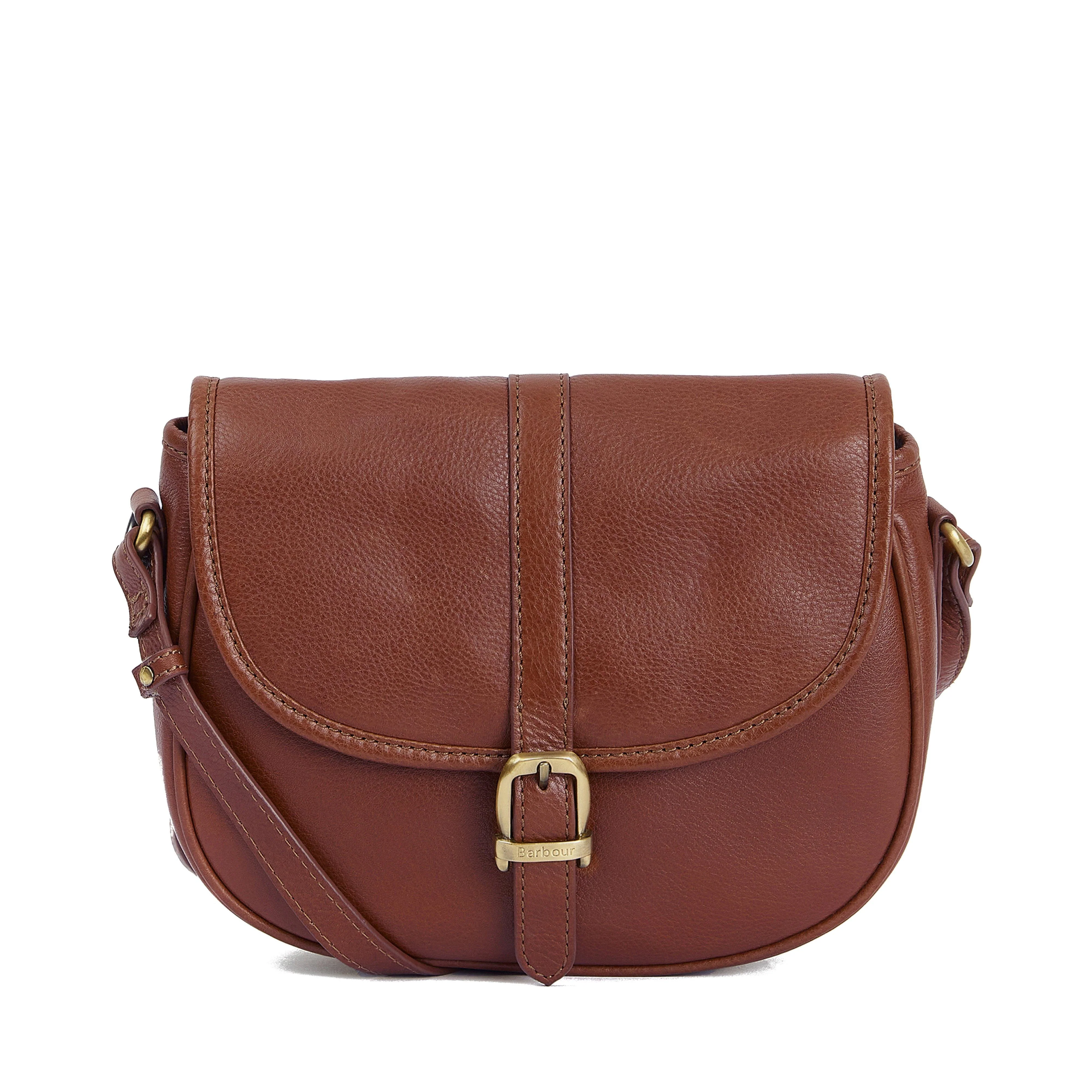 Laire Medium Leather Saddle Bag Brown - Image 8
