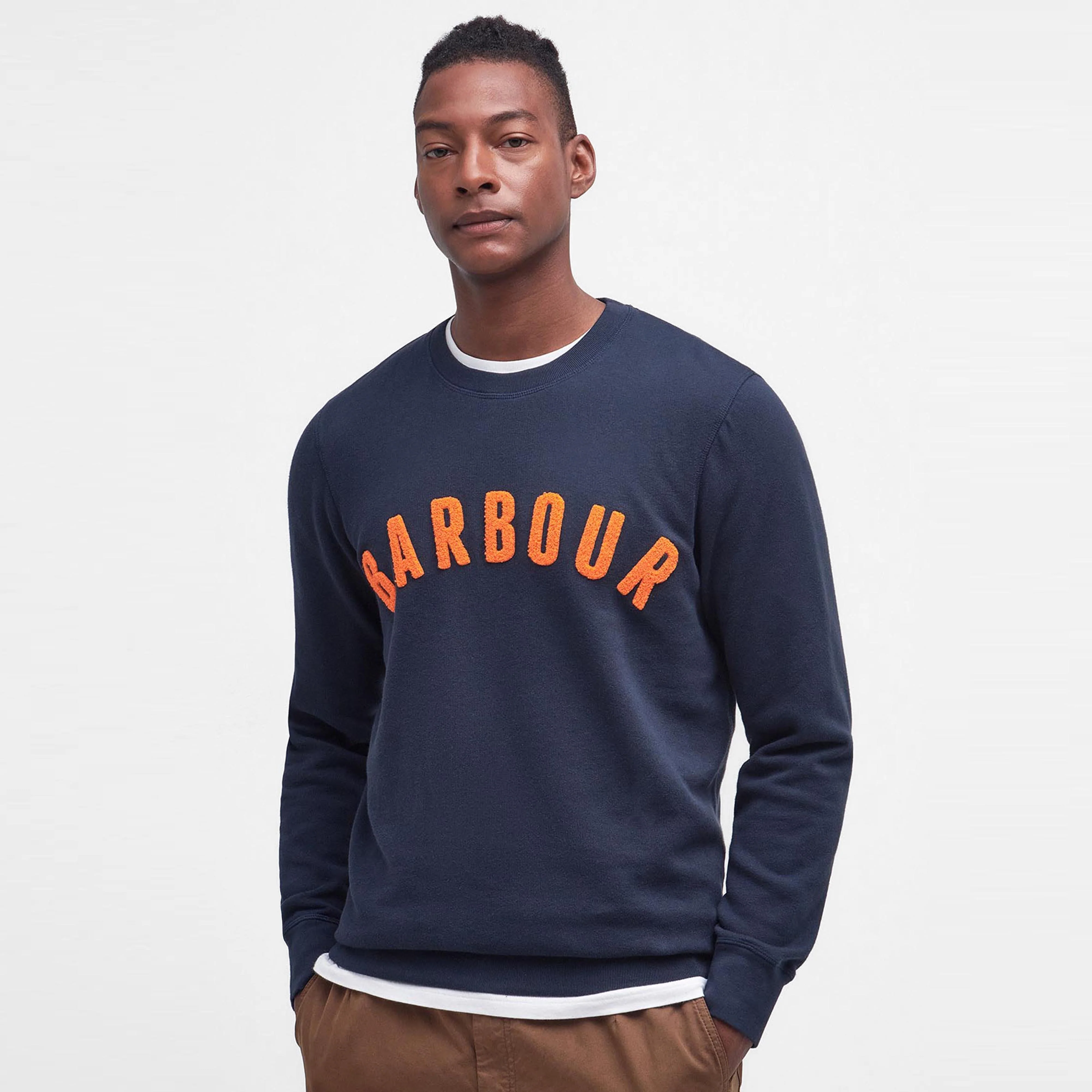 Men Prep Logo Sweatshirt Navy