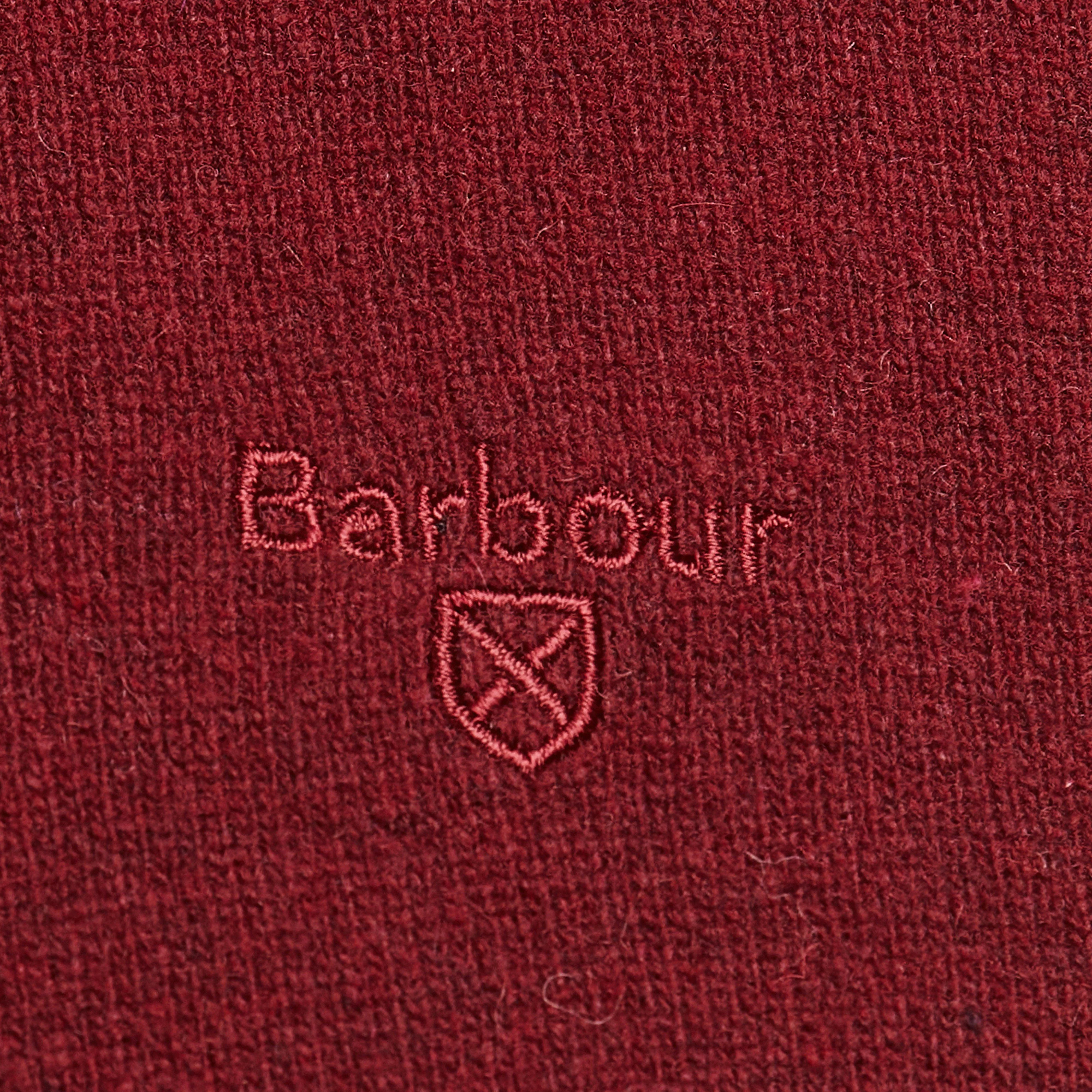 Mens Essential Lambswool Crew Neck Sweatshirt Ruby - Image 5