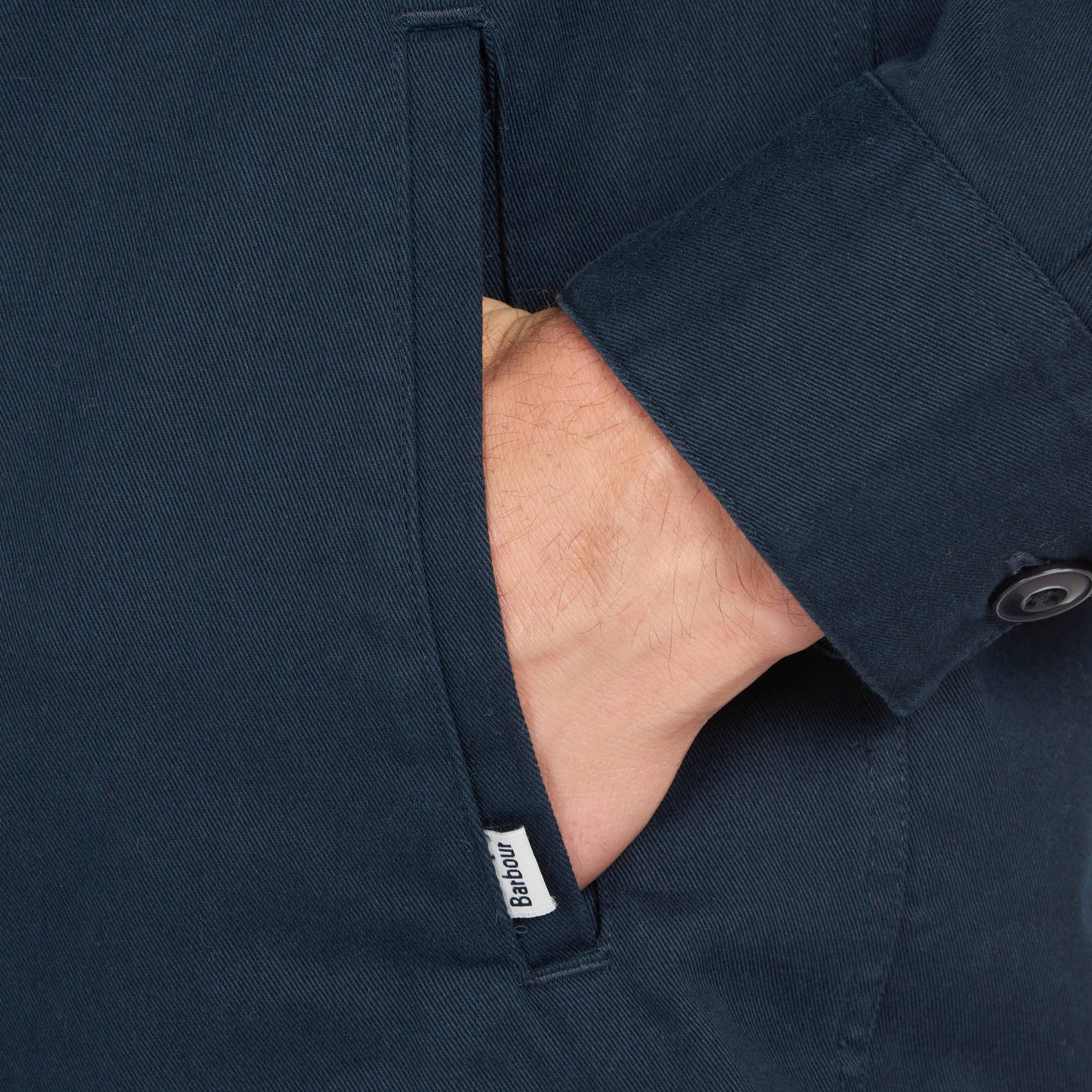 Mens Essential Twill Overshirt Navy - Image 5