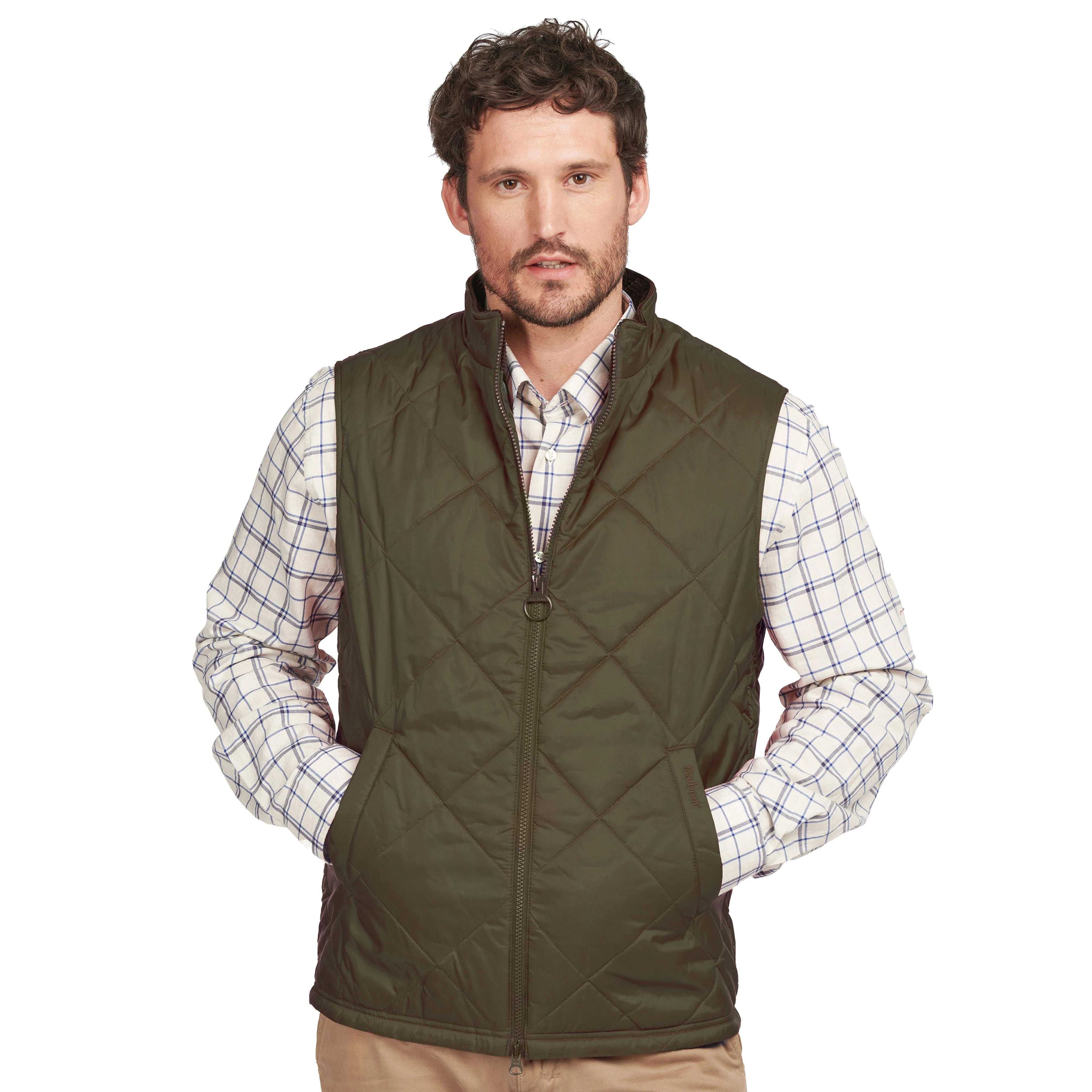 Mens Finn Gilet Olive - Image 8