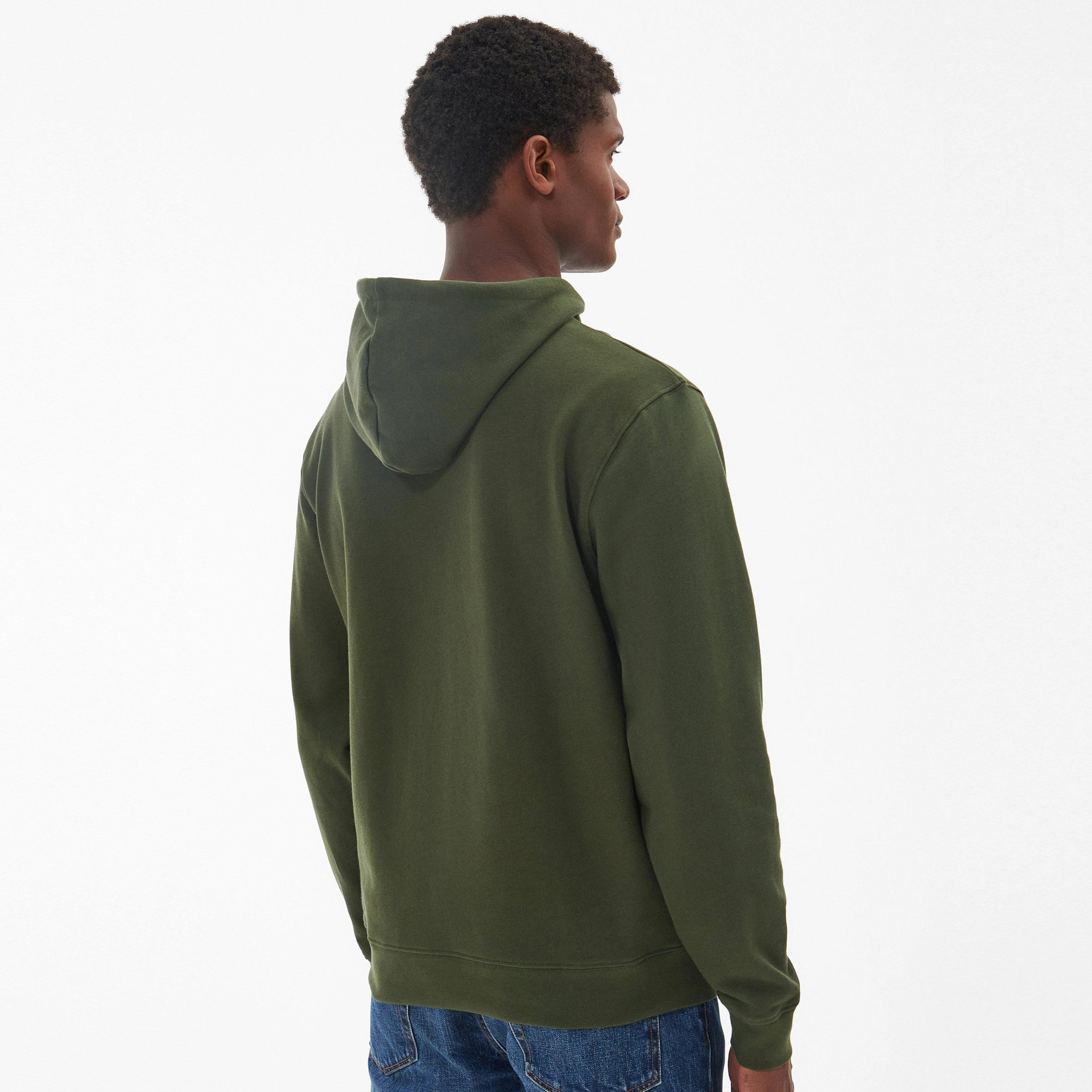 Mens Grassington Hoodie Olive - Image 2