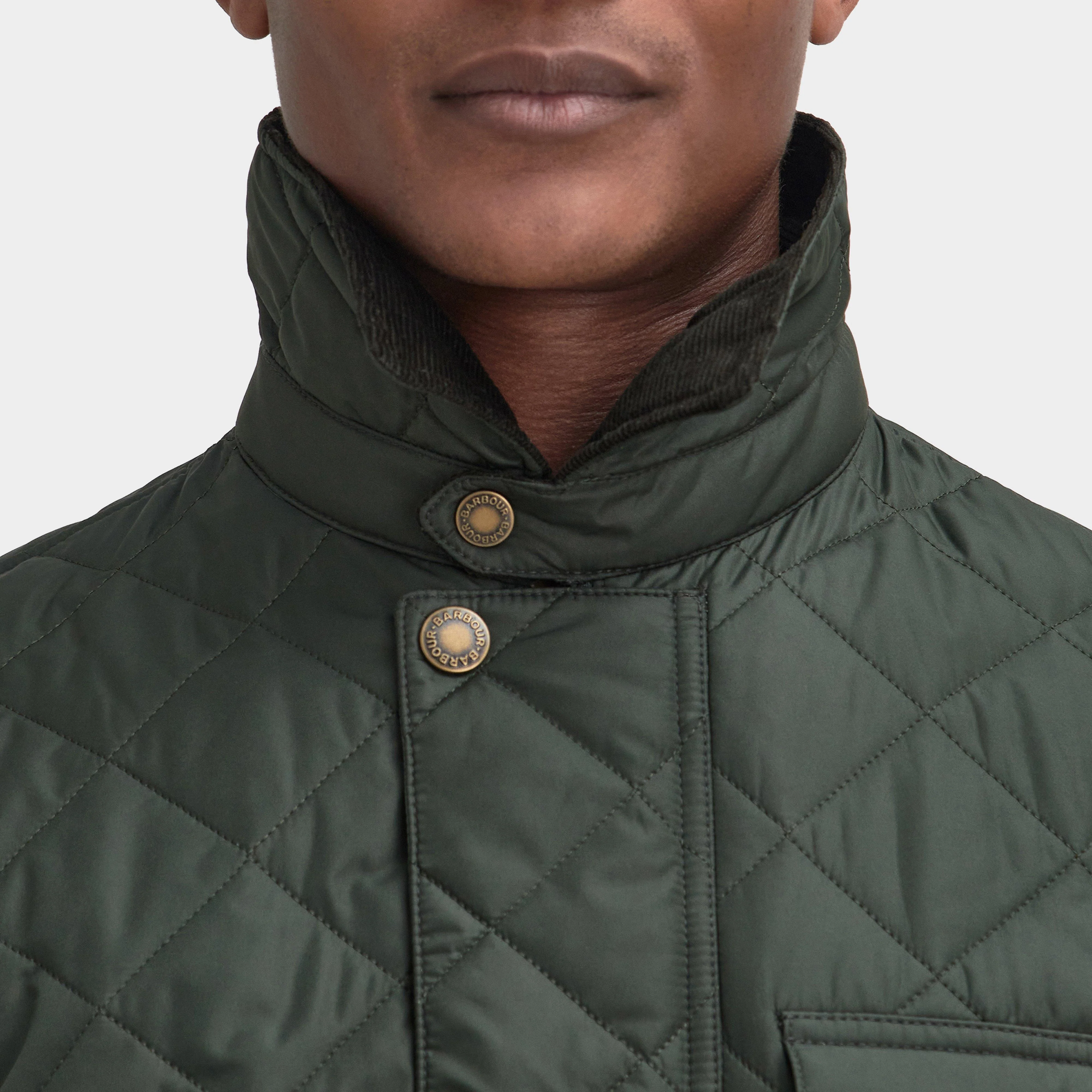 Mens Hornby Quilted Jacket Sage - Image 4