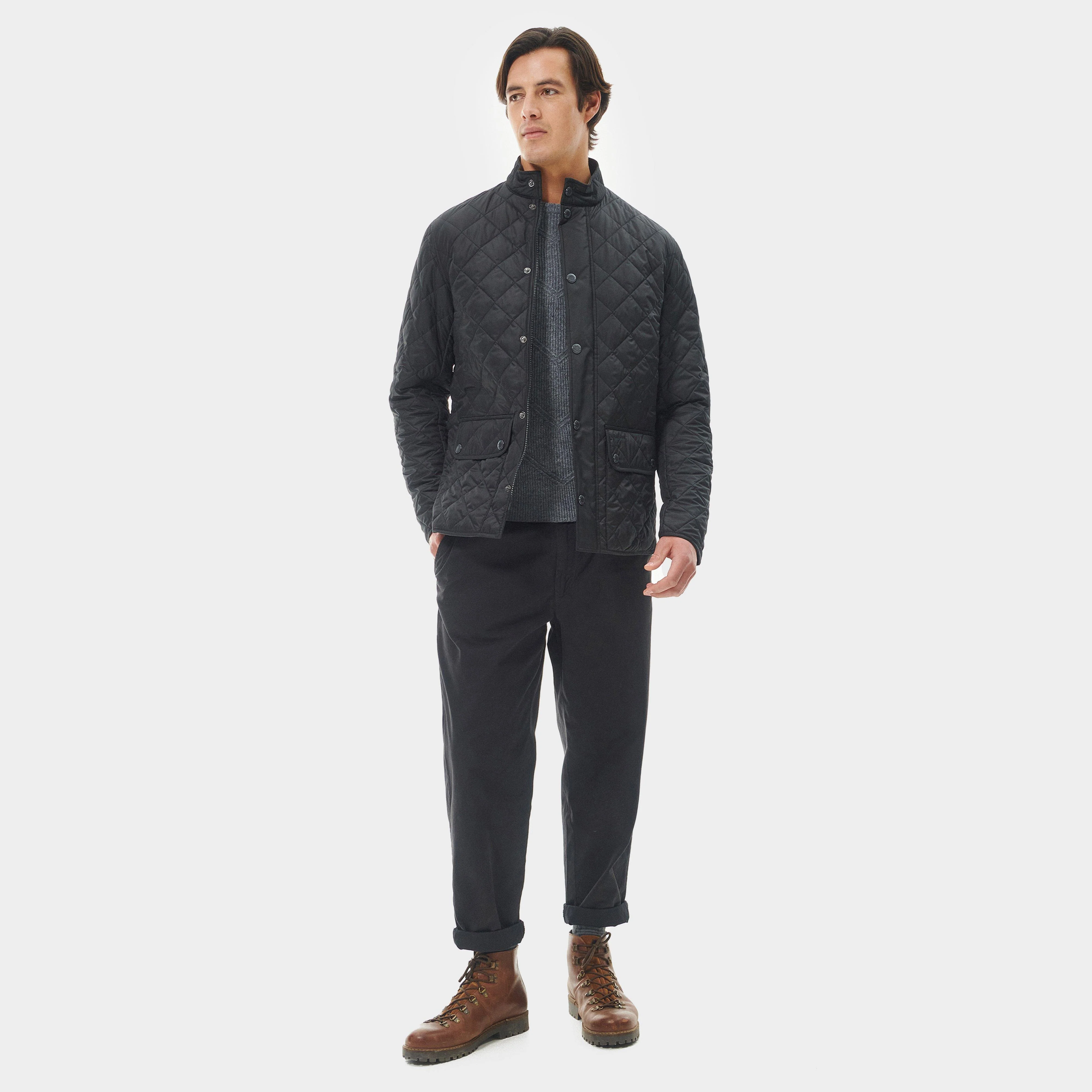 Mens Lowerdale Quilted Jacket Black - Image 7