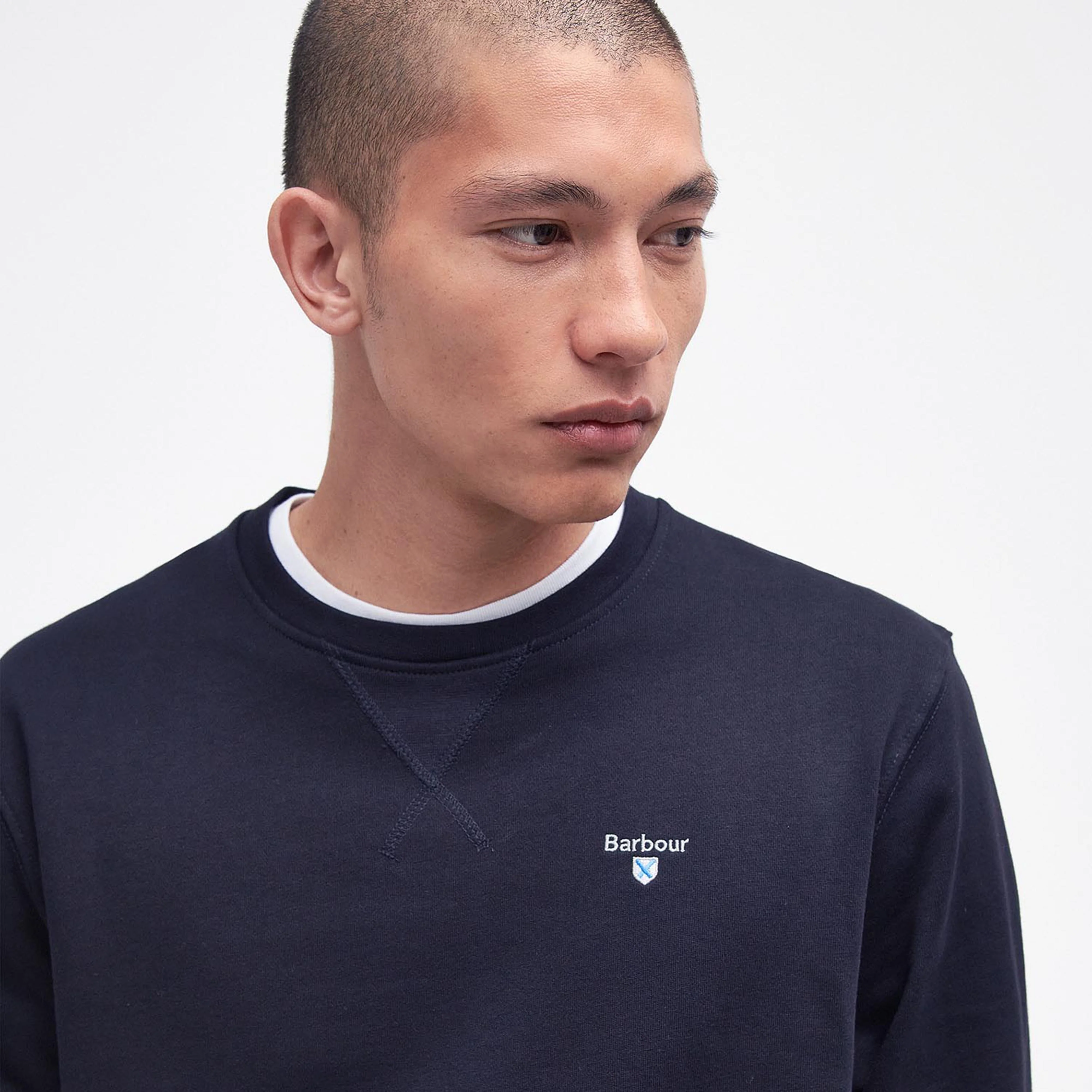 Mens Ridsdale Crew-Neck Sweatshirt Navy - Image 3