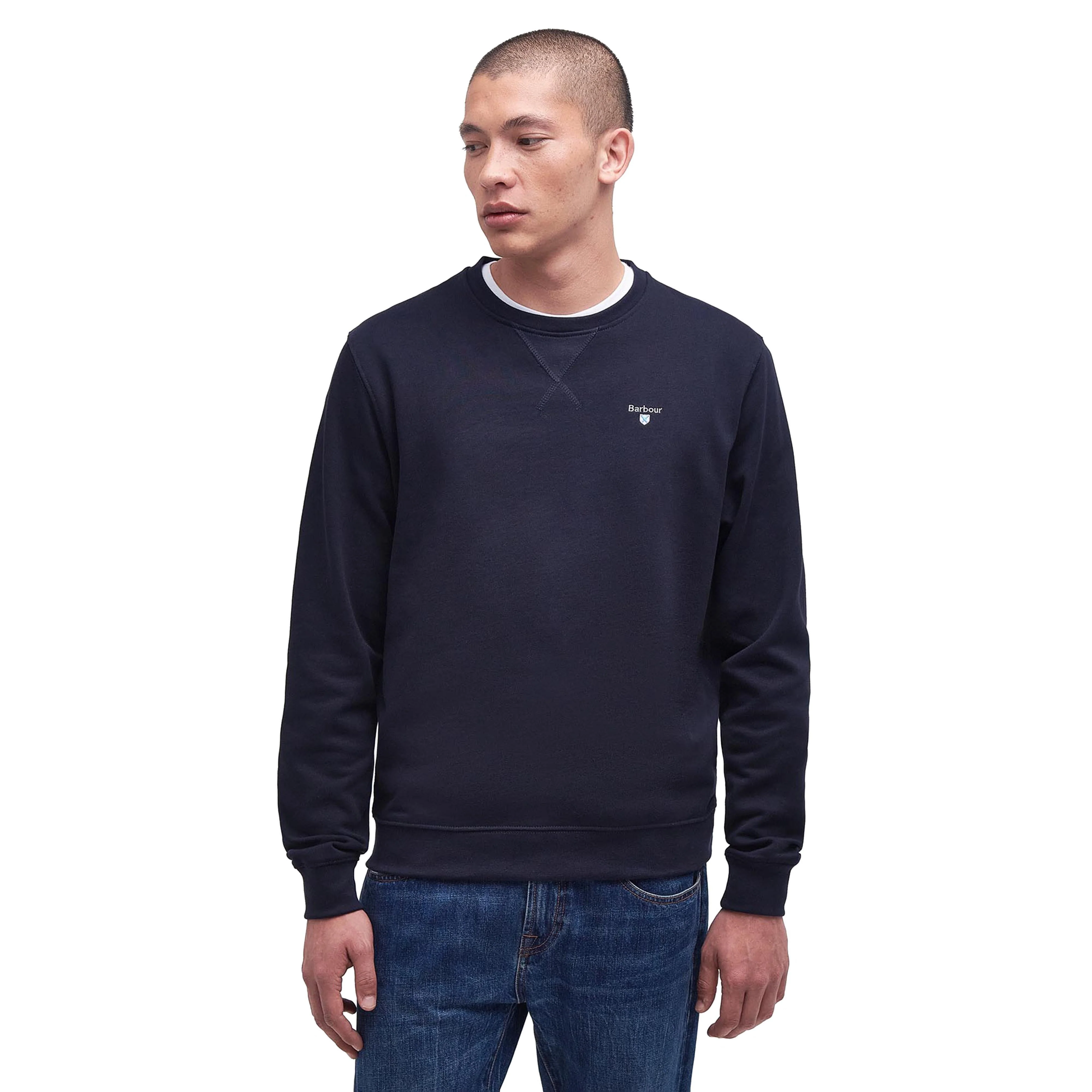 Mens Ridsdale Crew-Neck Sweatshirt Navy - Image 8