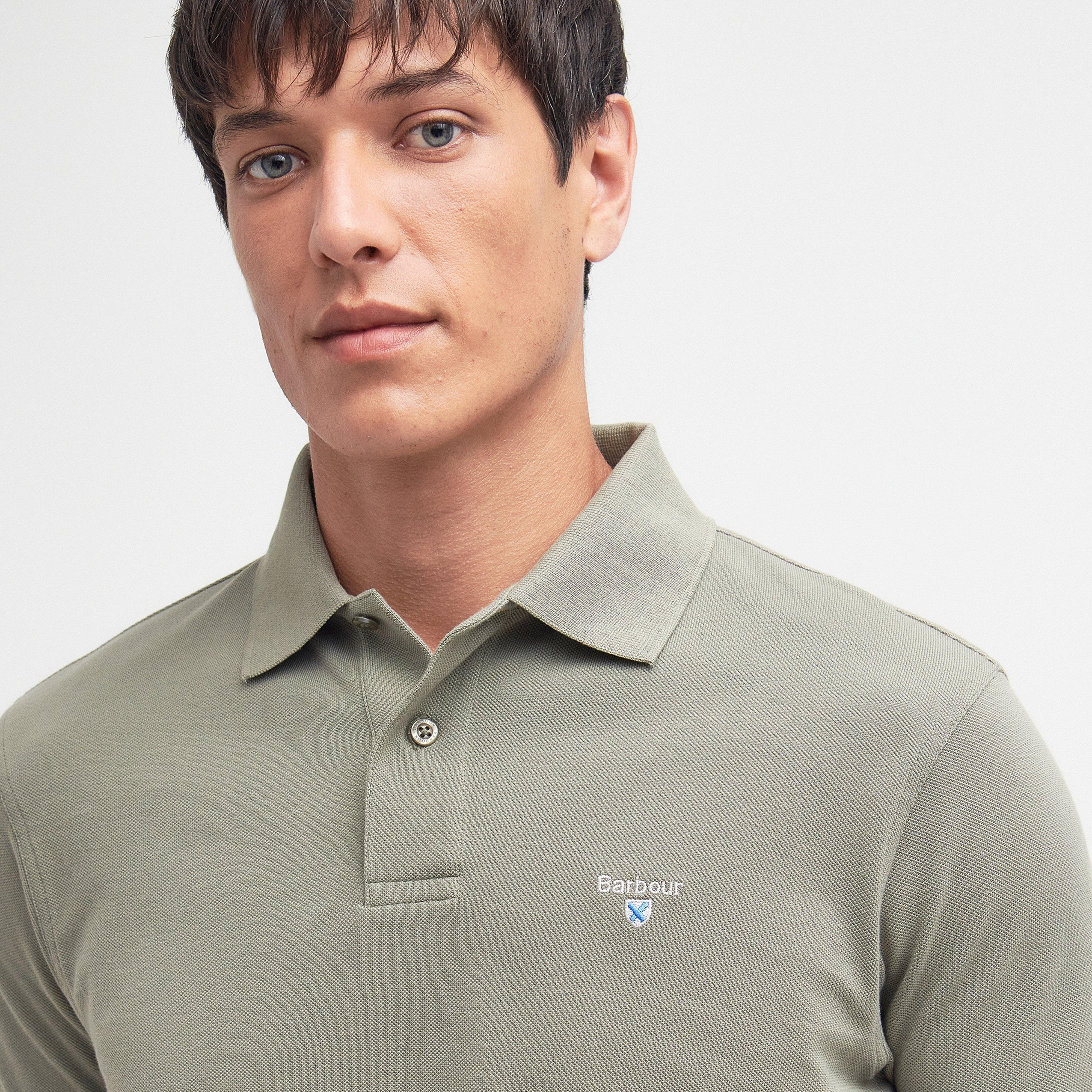 Mens Sports Polo Shirt Dusty Green - Image 3