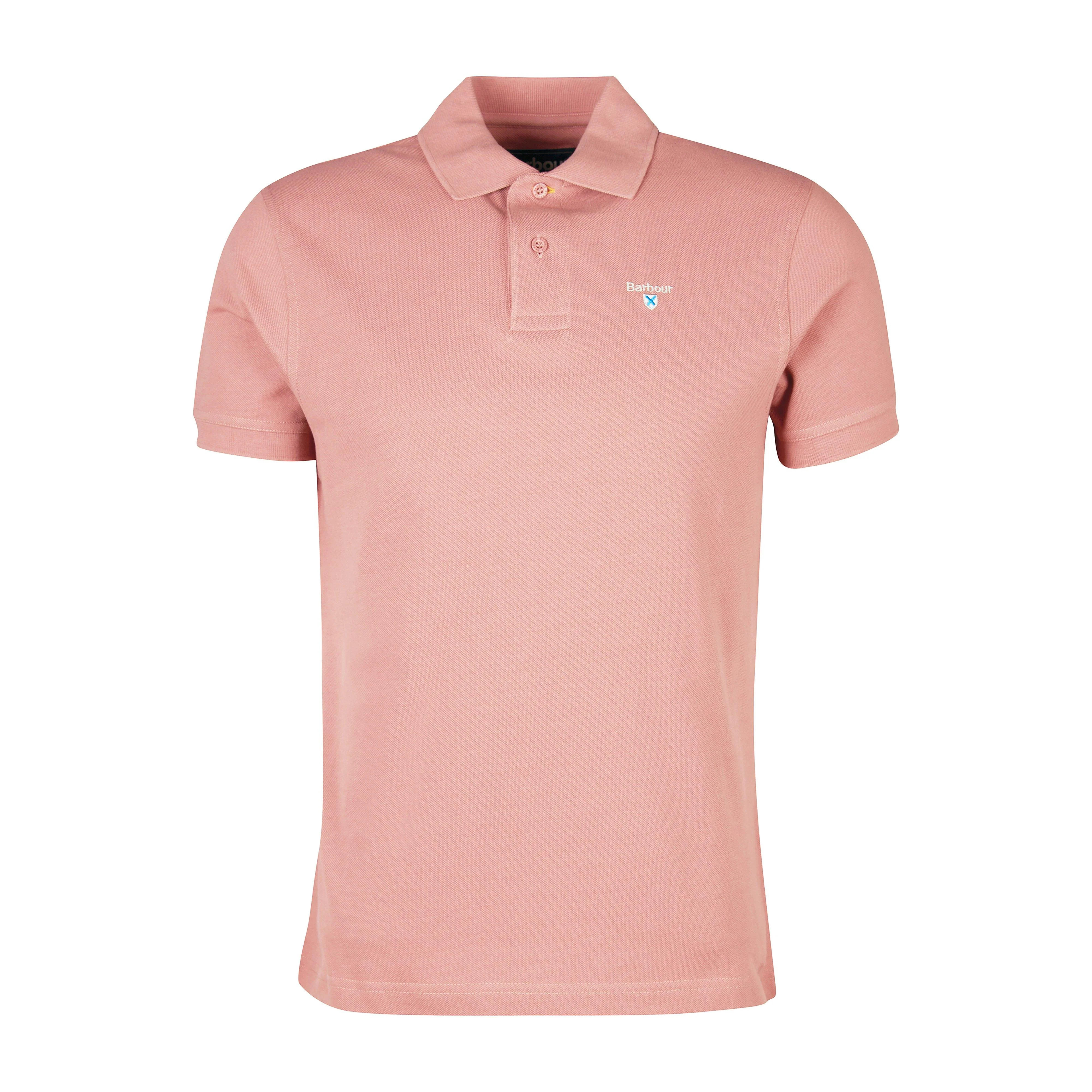 Mens Sports Polo Shirt Pink - Image 6