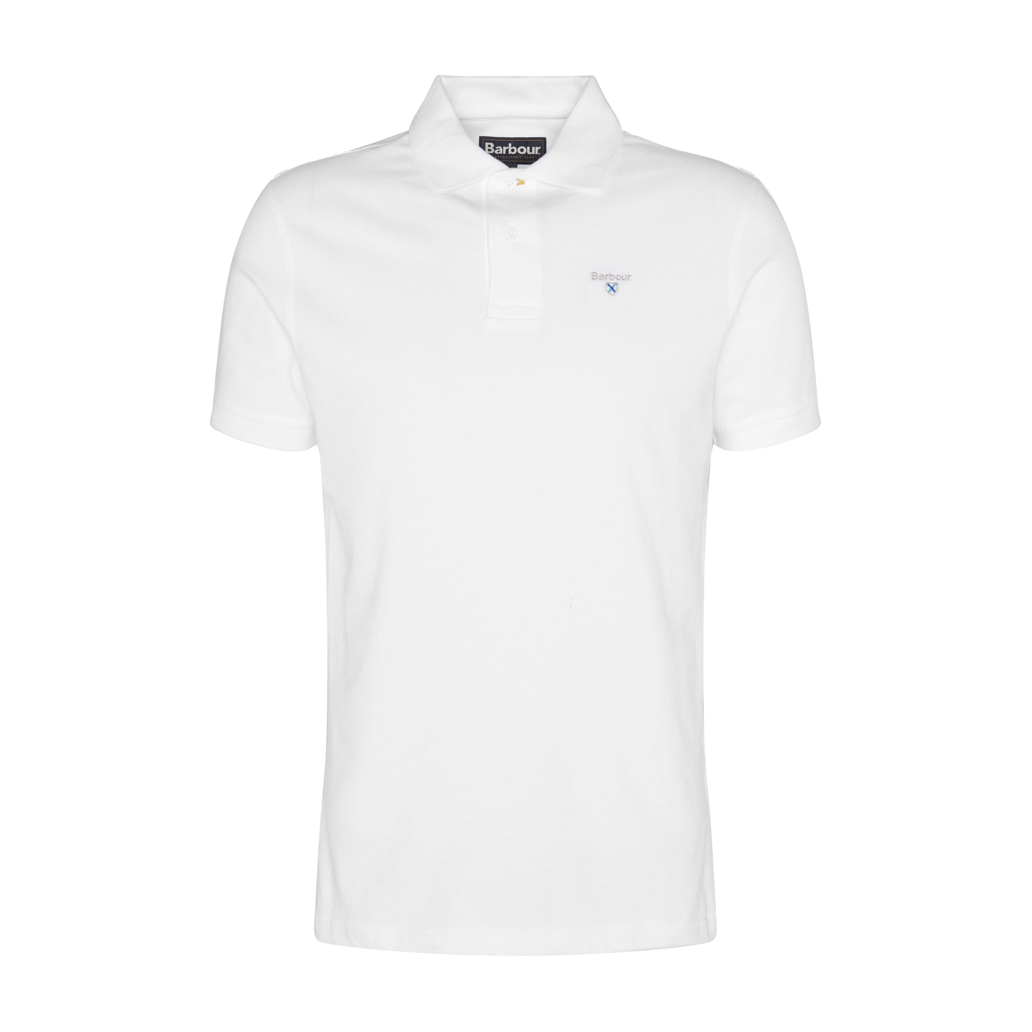 Mens Sports Polo Shirt White - Image 6