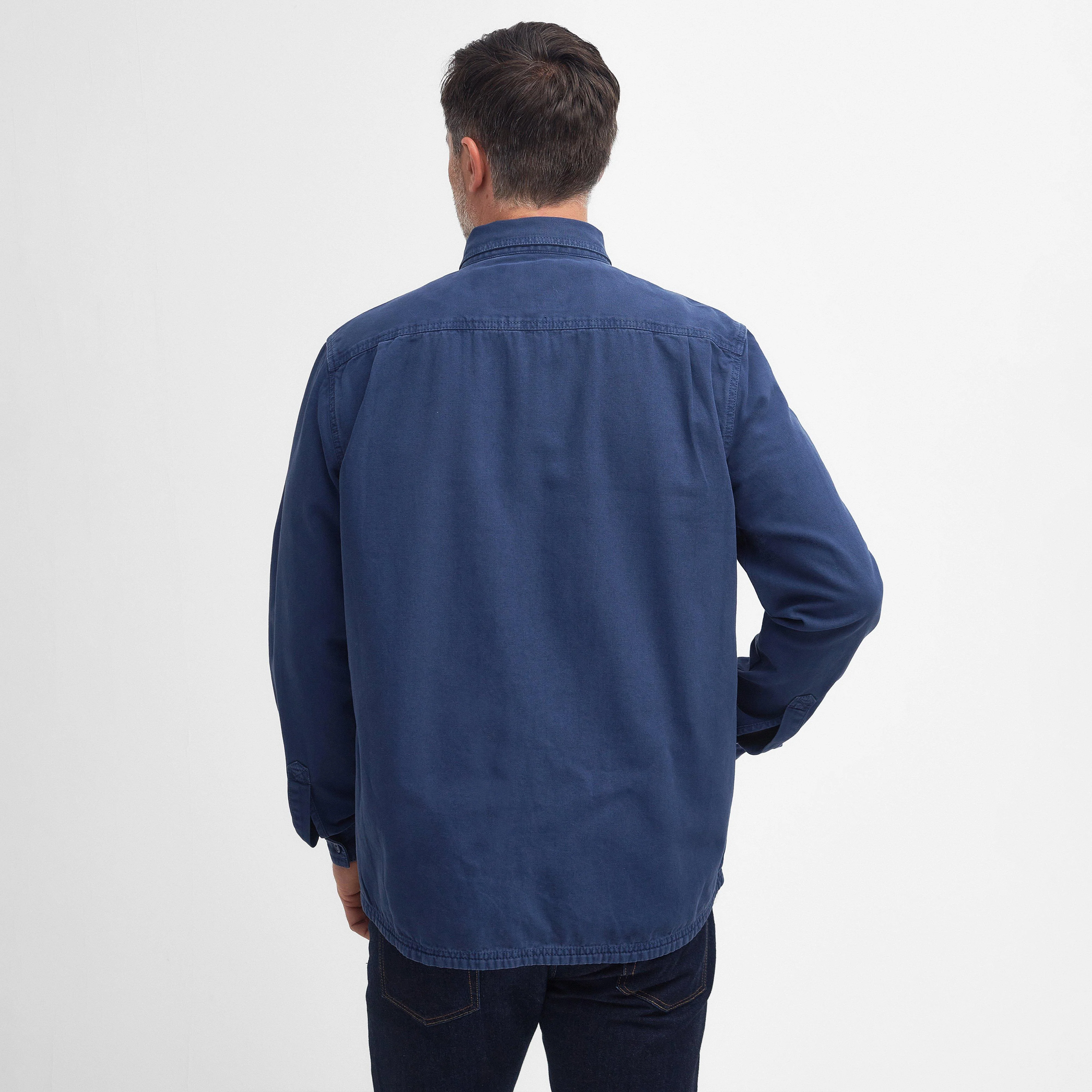 Mens Swindale Overshirt Mid Blue - Image 2