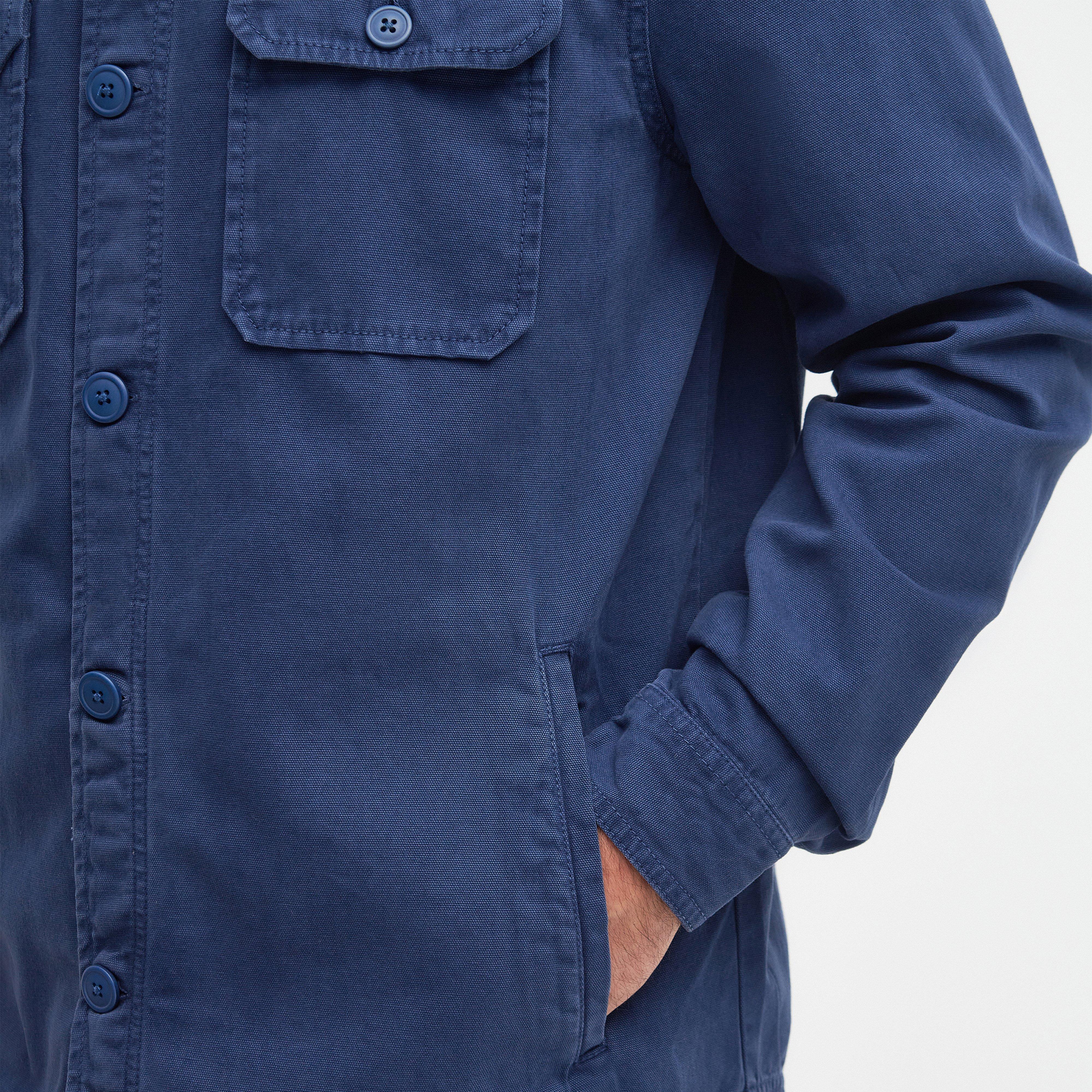 Mens Swindale Overshirt Mid Blue - Image 5