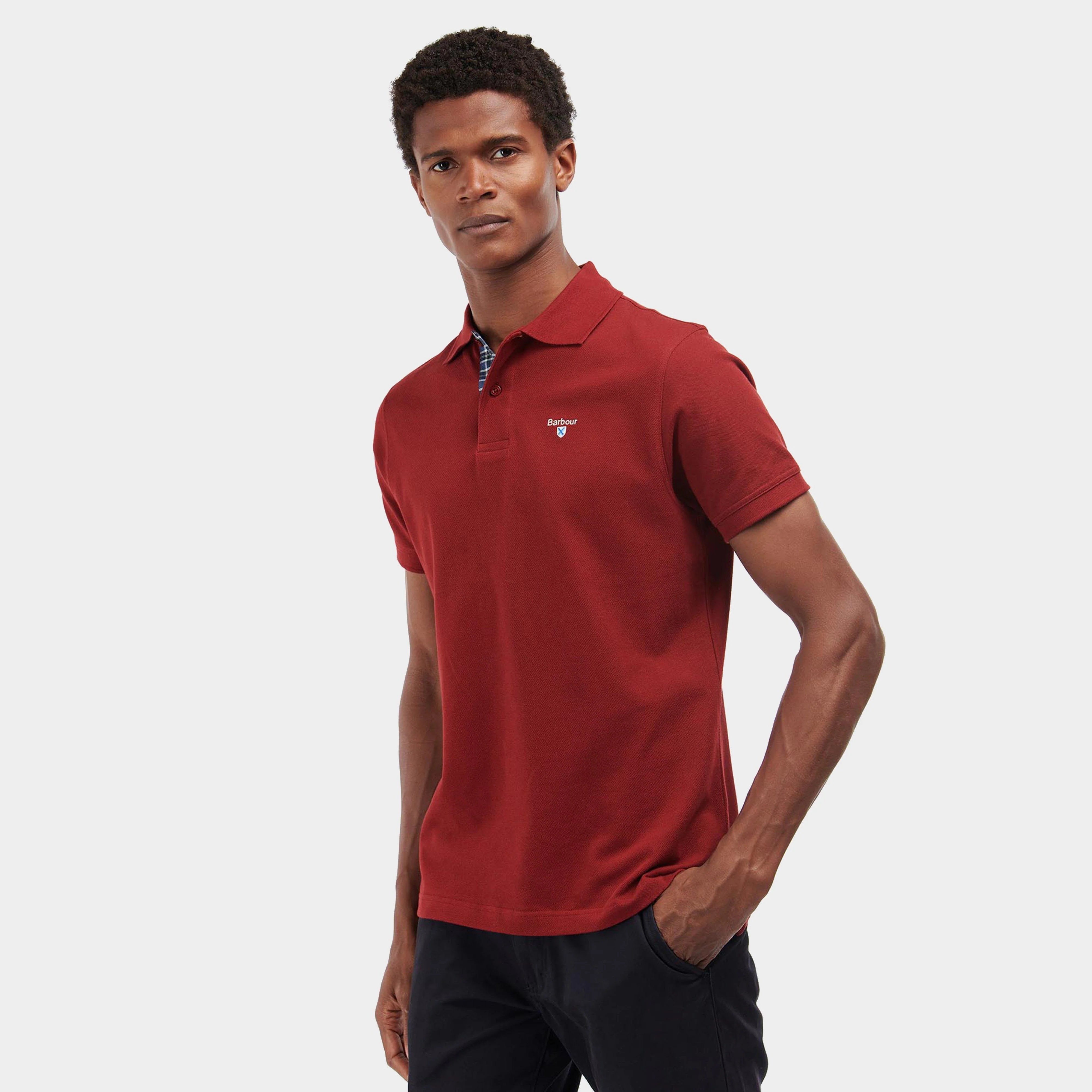 Mens Tartan Qique Polo Shirt Wine - Image 2
