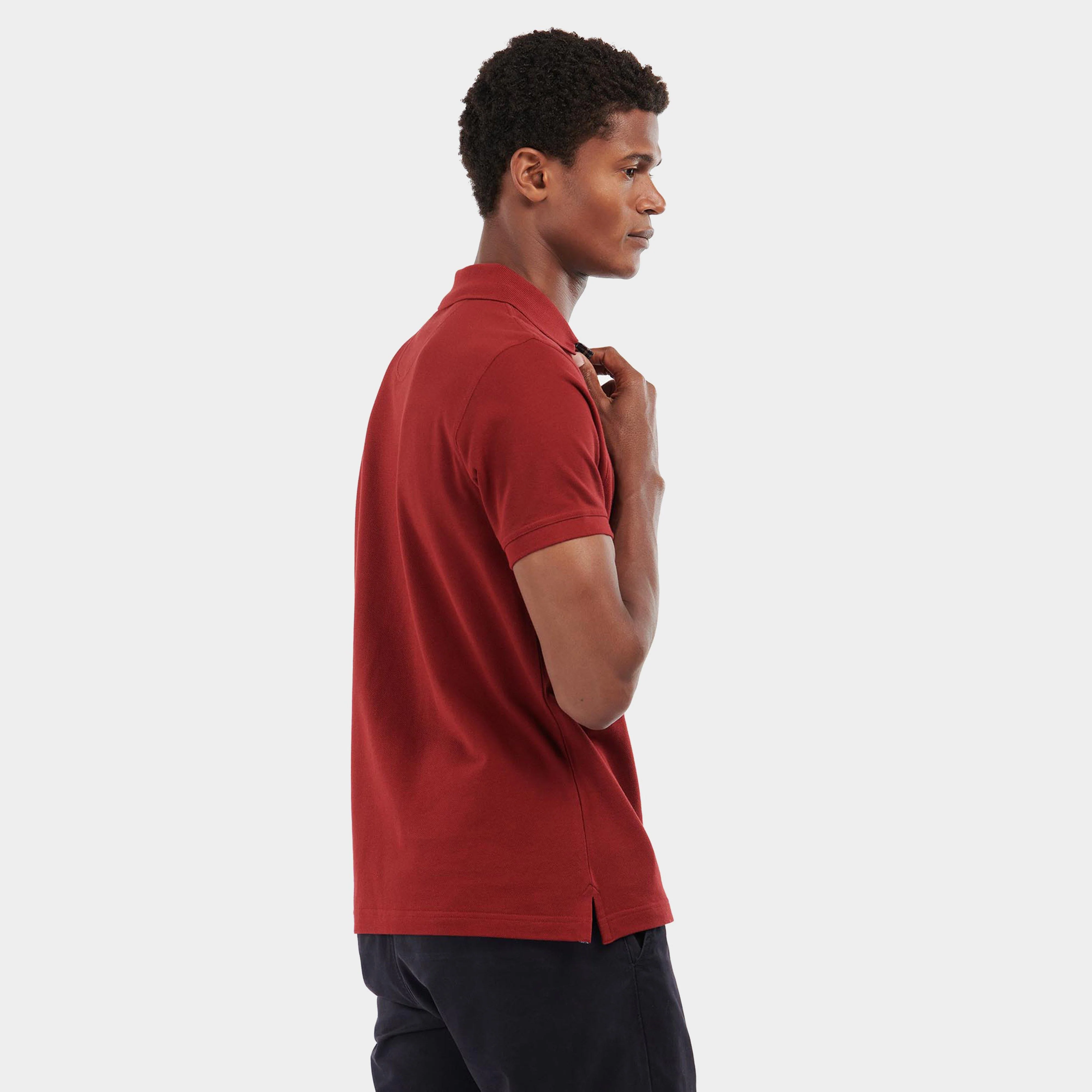 Mens Tartan Qique Polo Shirt Wine - Image 3