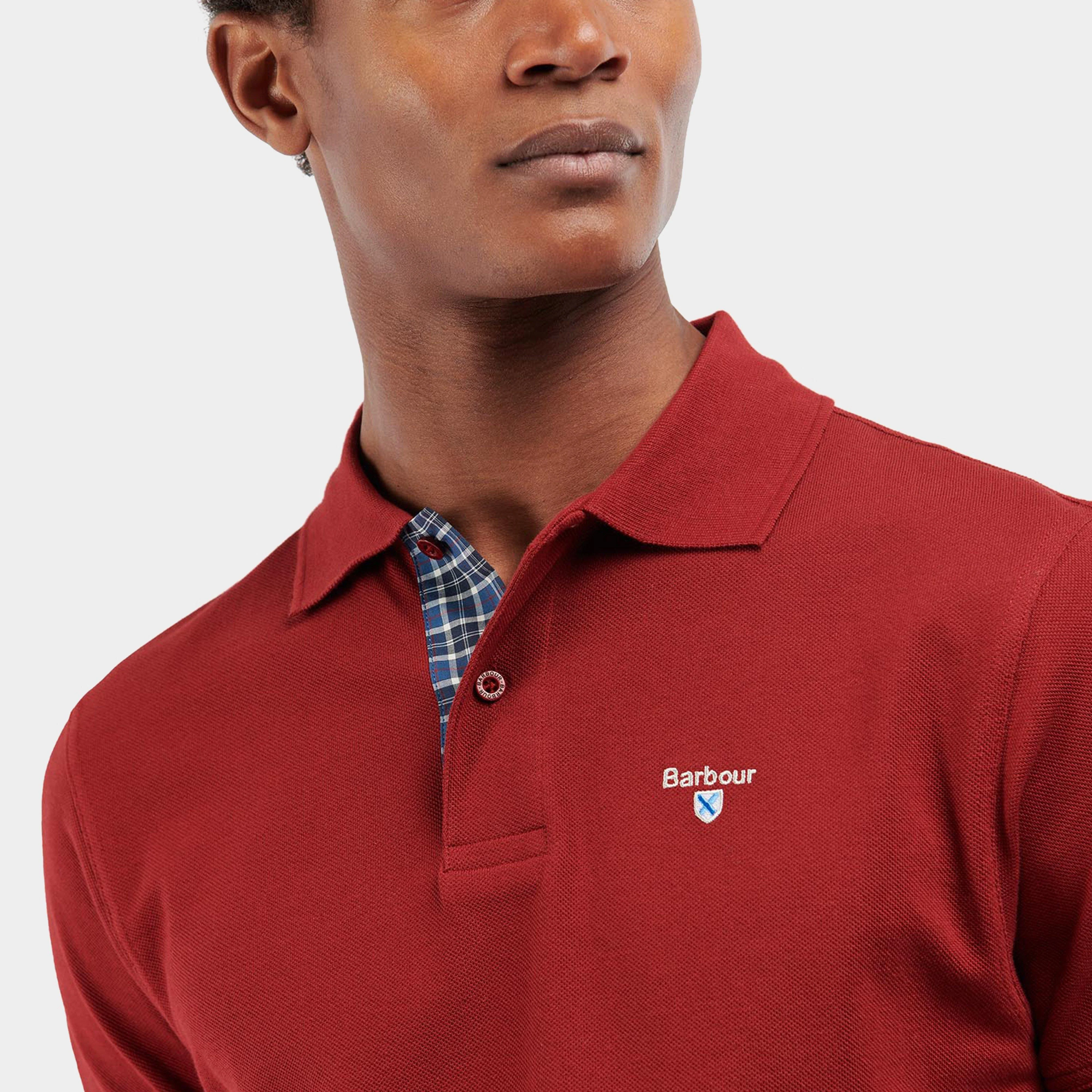 Mens Tartan Qique Polo Shirt Wine - Image 4