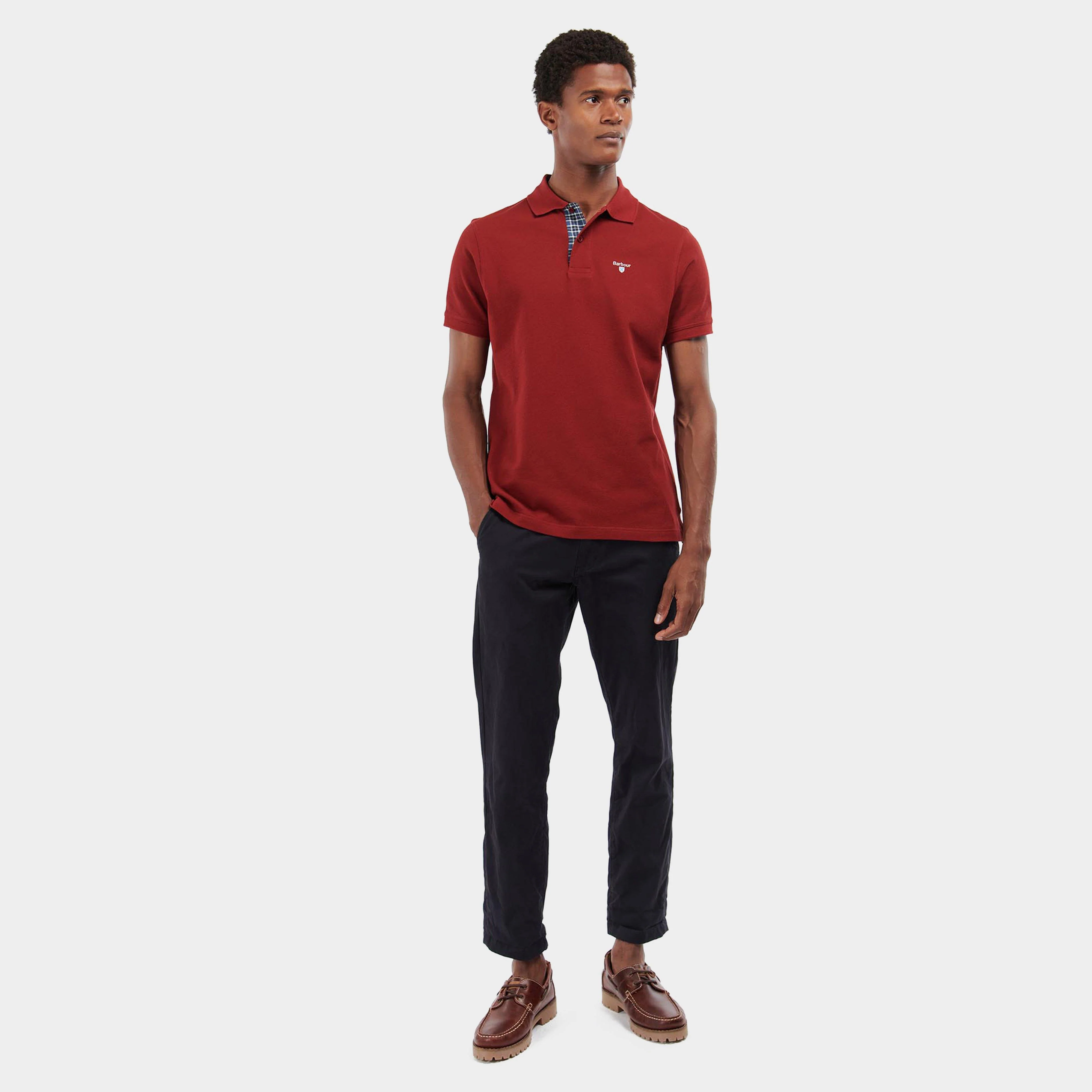 Mens Tartan Qique Polo Shirt Wine - Image 7