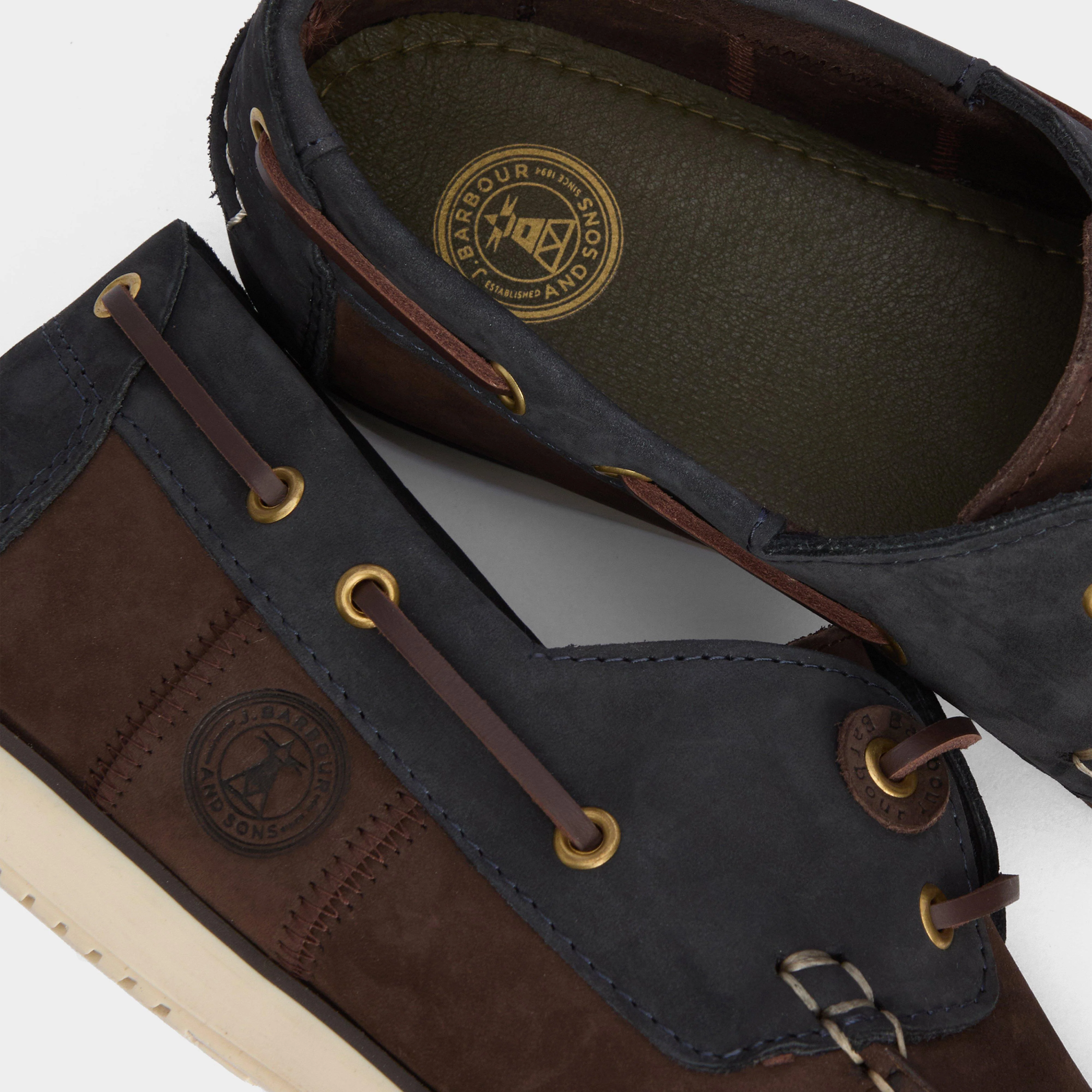 Mens Wake Boat Shoes Brown/Navy - Image 5