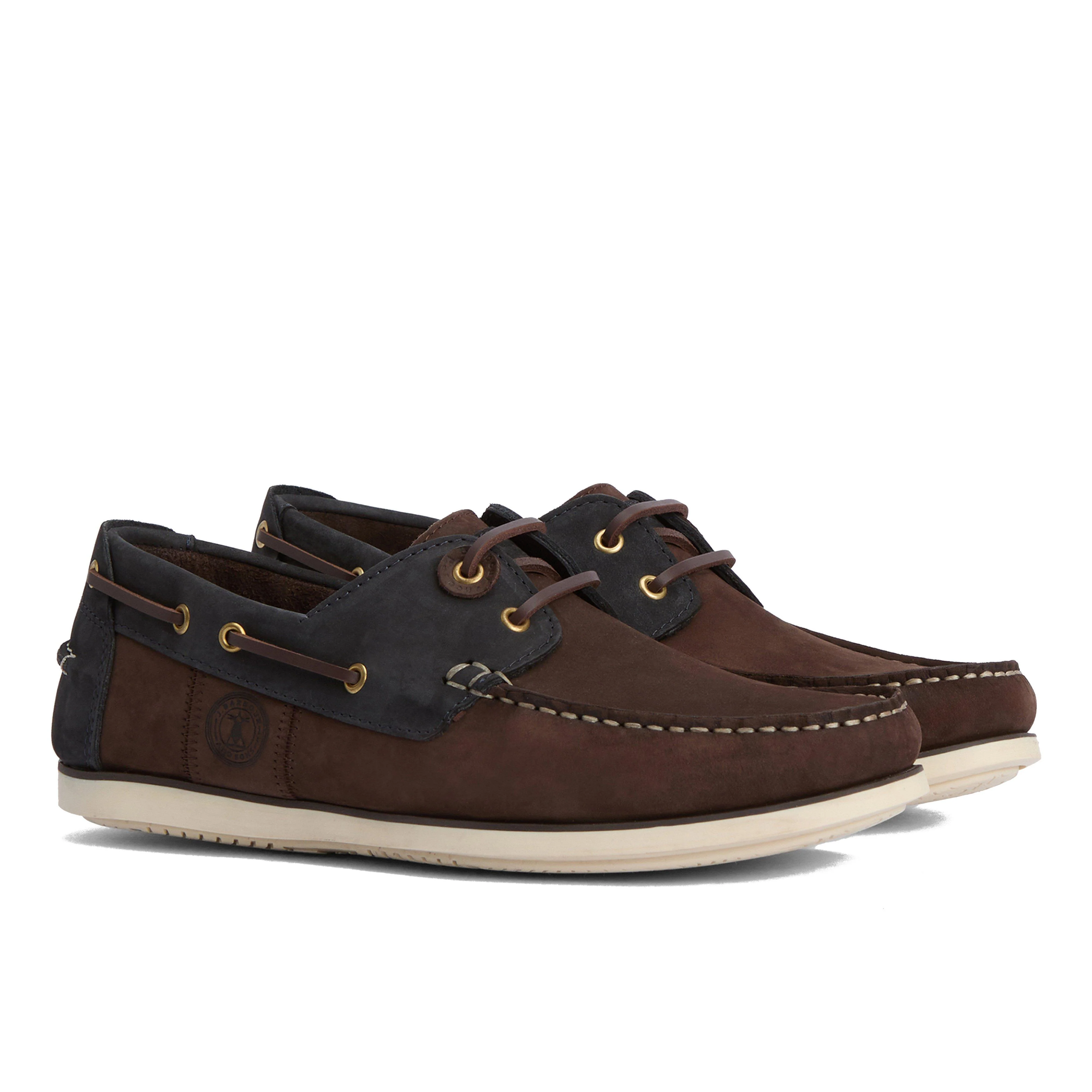 Mens Wake Boat Shoes Brown/Navy - Image 6
