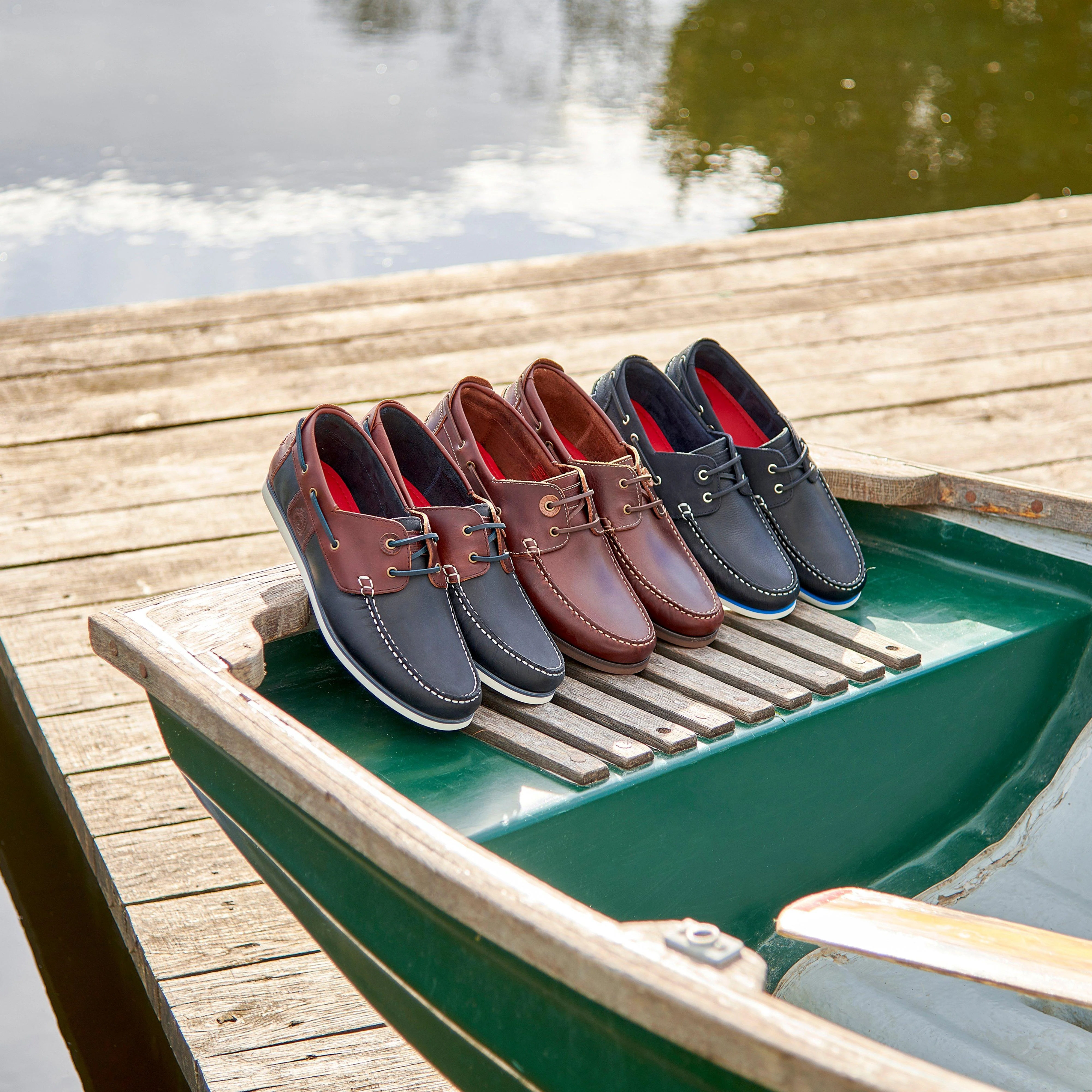 Mens Wake Boat Shoes Mahogany - Image 9